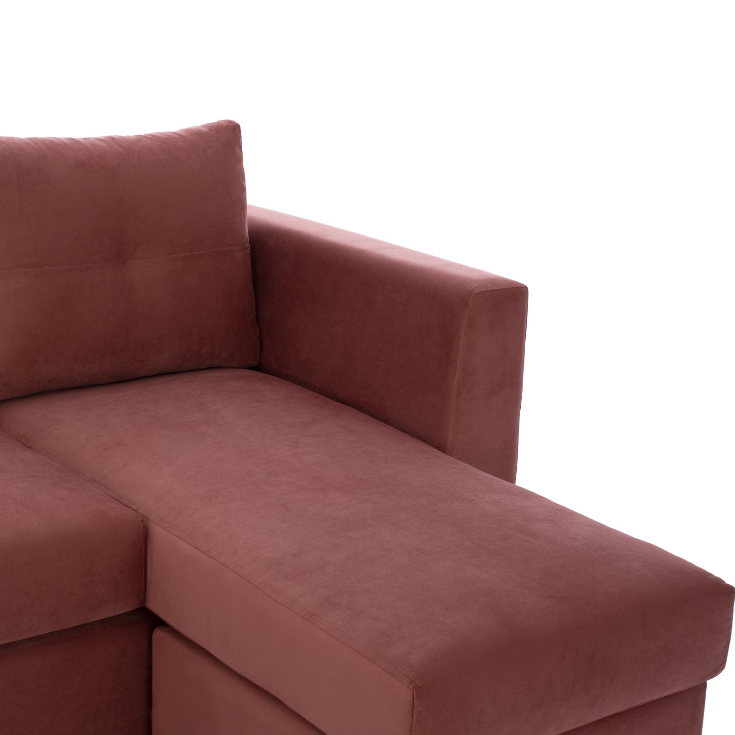 Ъглов диван PONZA обратим плат гнила ябълка, 200x140x88см