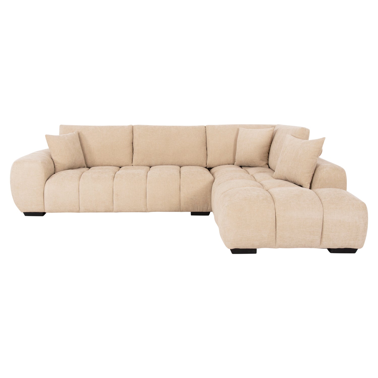 Ъглов диван коен десен ъгълцвят екрю