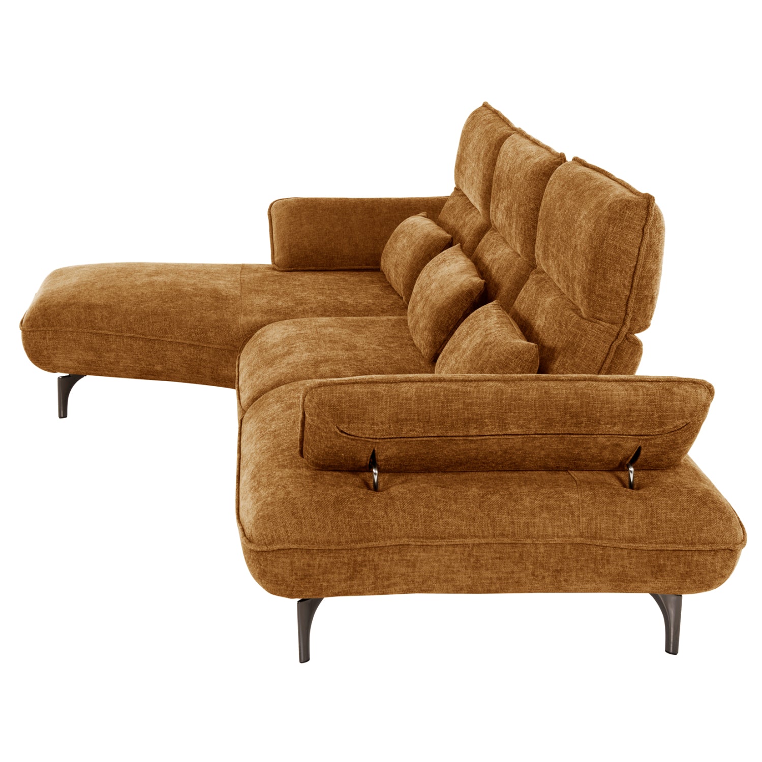 Ъглов диван кони ляв ъгълцвят керемида