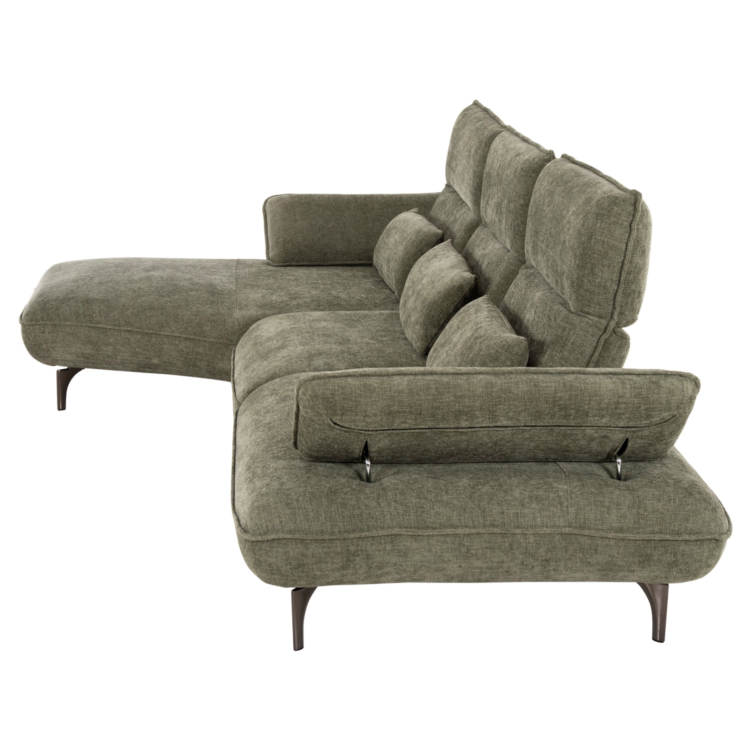 Ъглов диван кони ляв ъгълзелен цвят