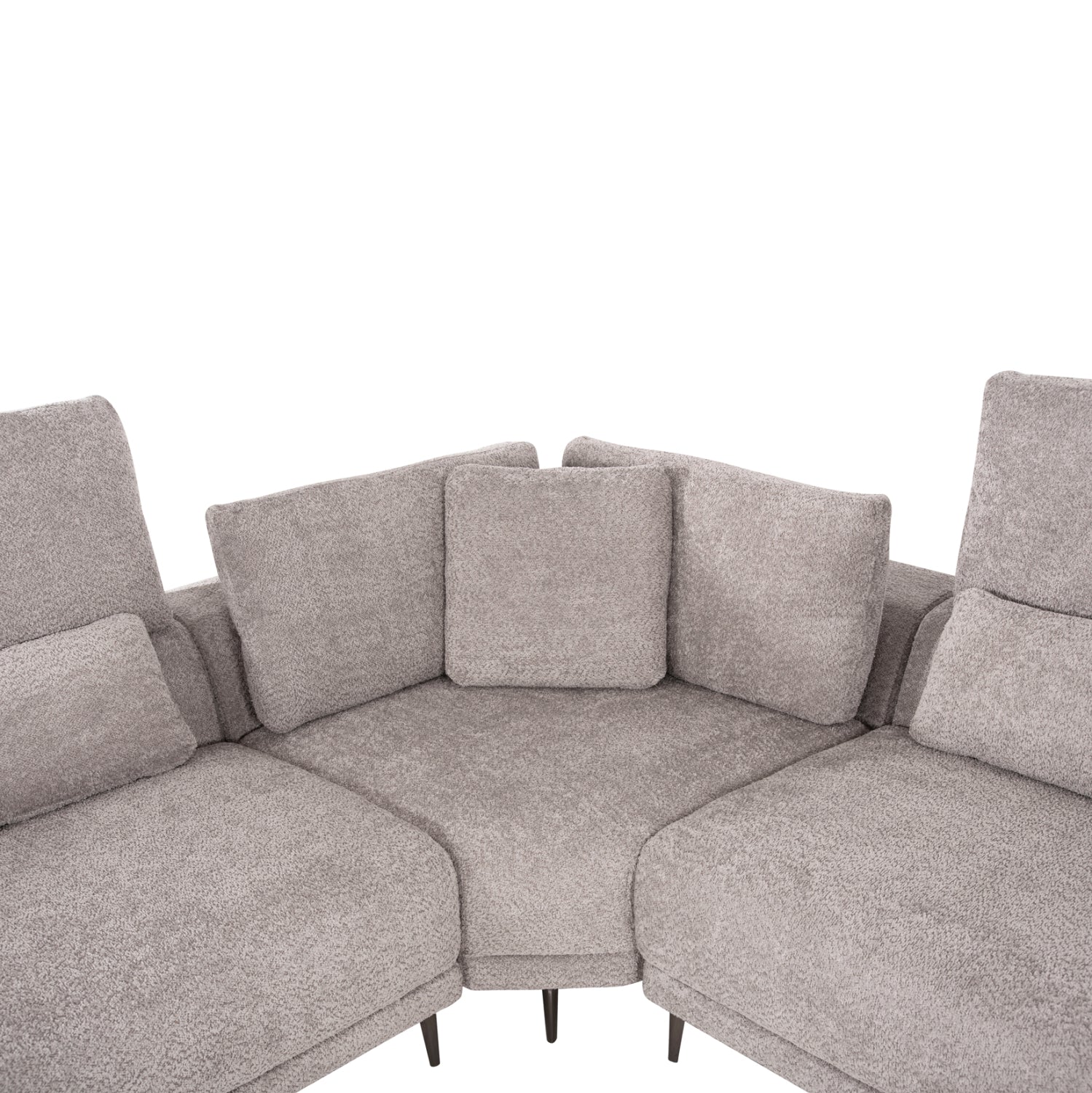 Ъглов диван симетсветло сив цвят