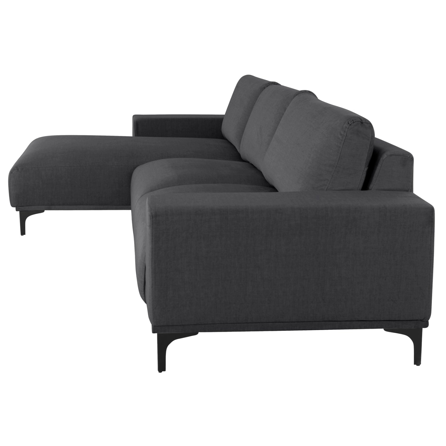 Ъглов диван Nоа ляв ъгъл цвят антрацит