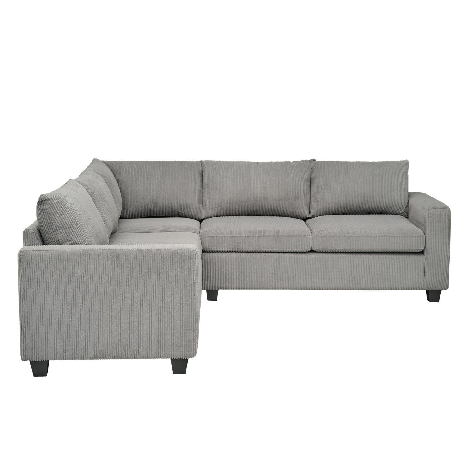 Ъглов диван calder grey, платов, 254x254x90 (седалка)x91см.