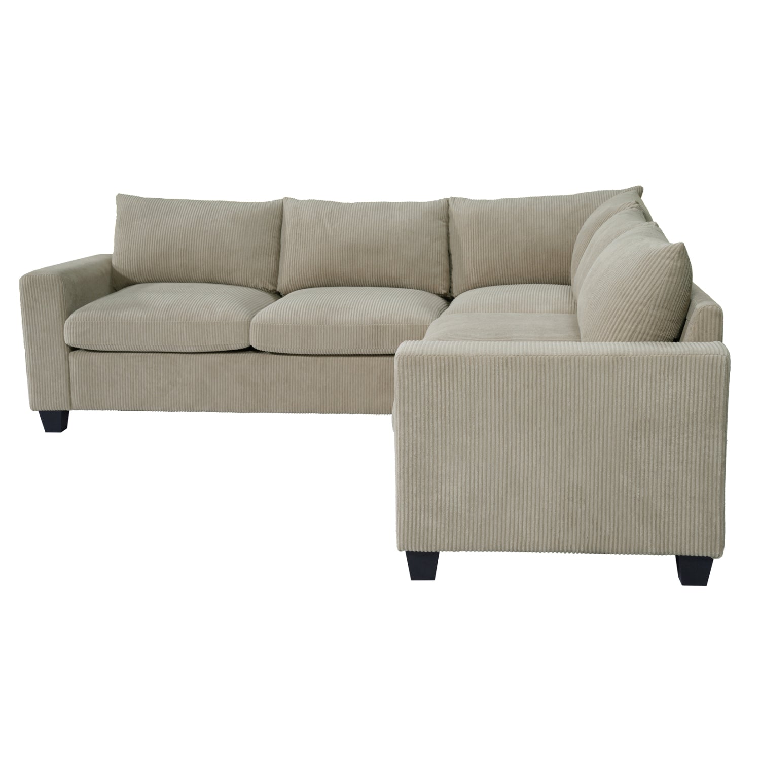 Ъглов диван calder бежов плат 254x254x90 (седалка)x91см.