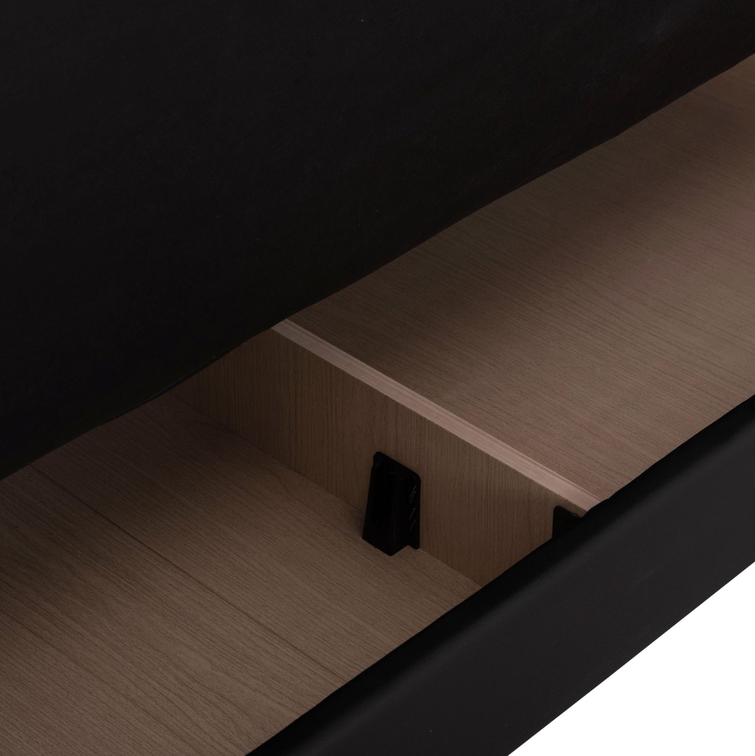 Разтегателен диван с място за съхранение nikko черен pu 207x80x82кв.