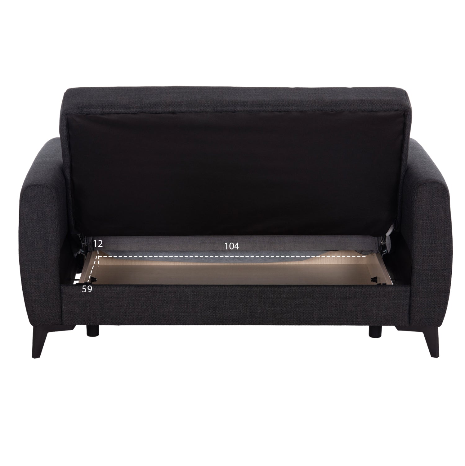 Разтегателен диван с място за съхранение дама nikko grey 144x75x84см.