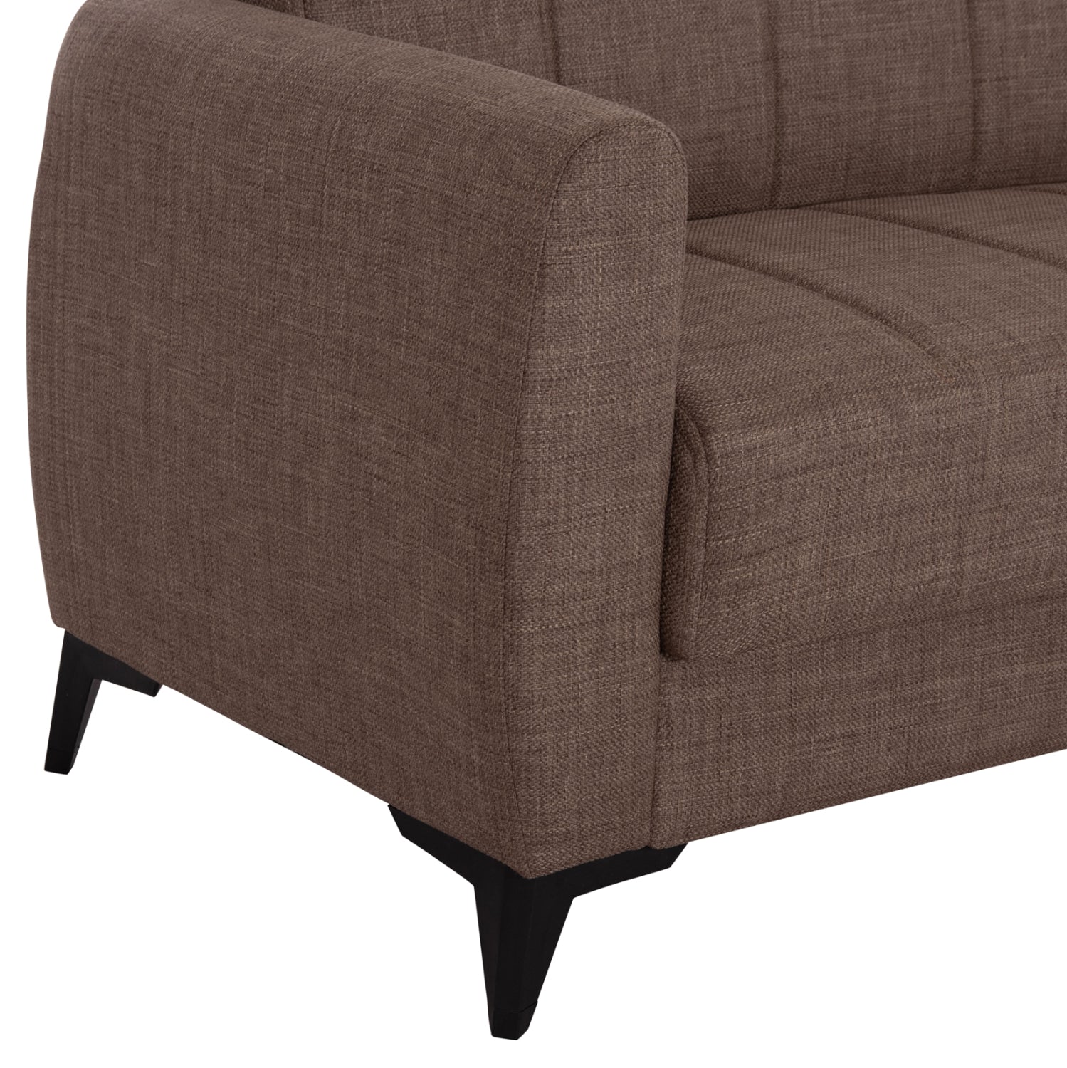 Разтегателен диван с място за съхранение никко кафяв плат 144x75x84см.