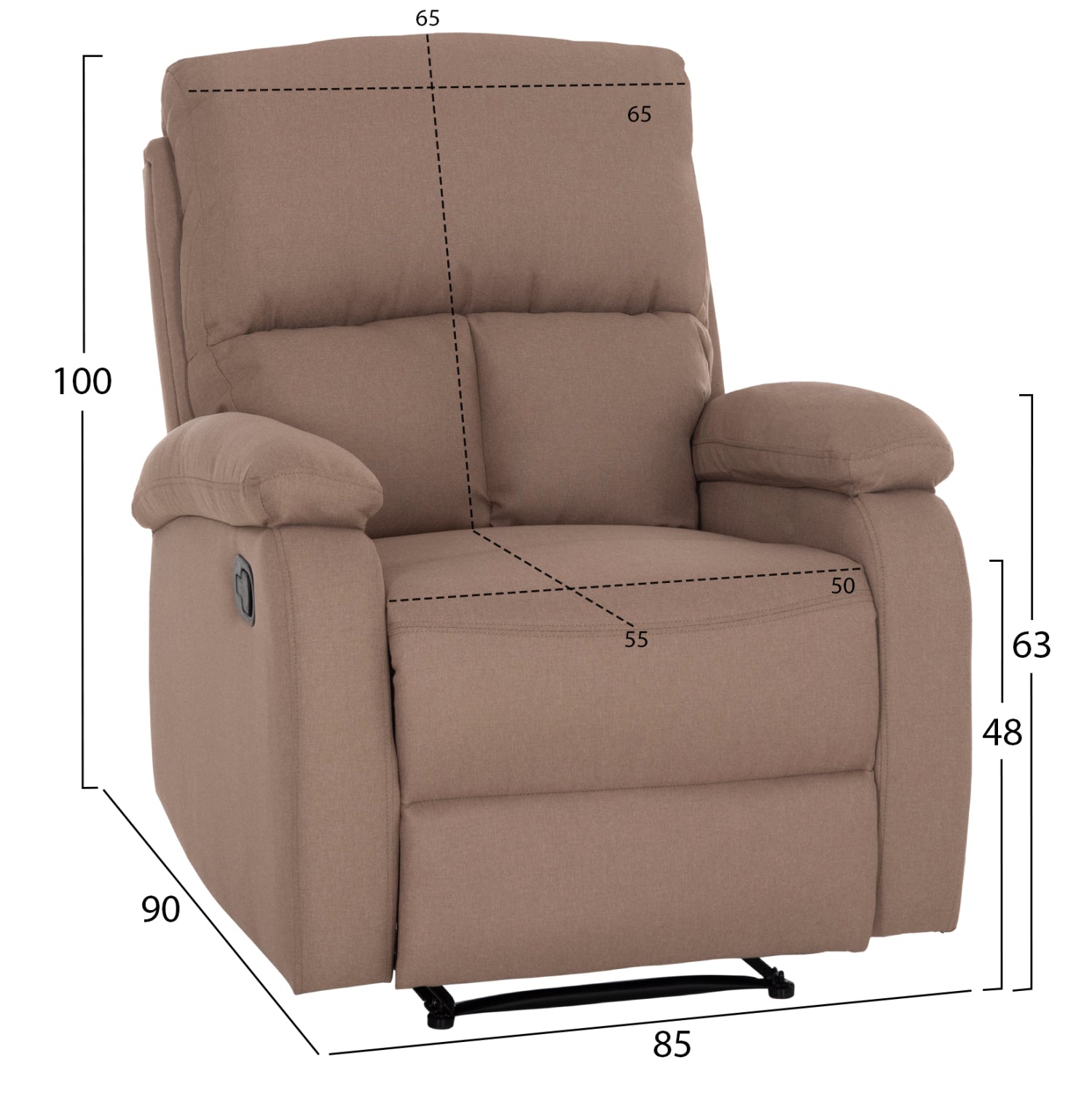 Фотьойл relax dioni бежов плат 81x94x97см.