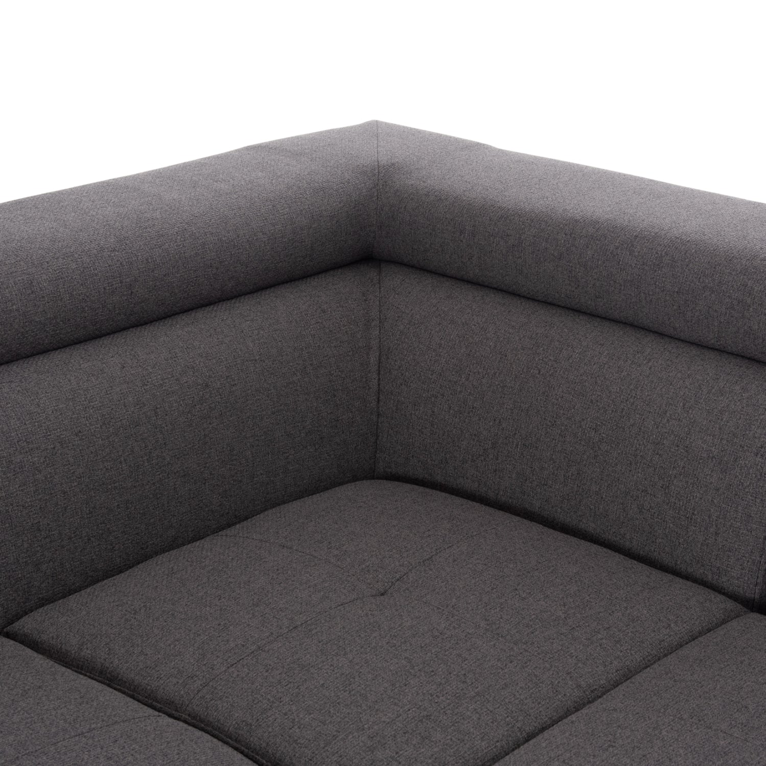 Ъглов разтегател с място за съхранение енкор сив дамас 285х205х90см.