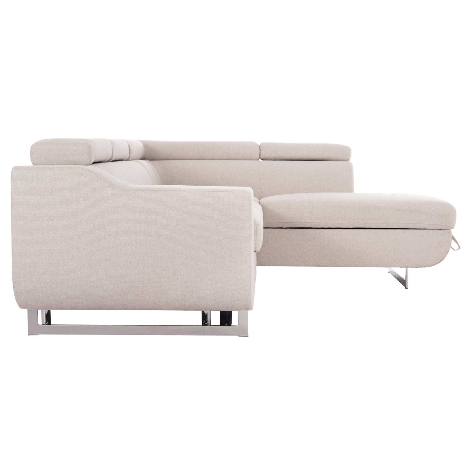 Ъглов разтегател с място за съхранение енкор бежов дамас 285х205х90см.