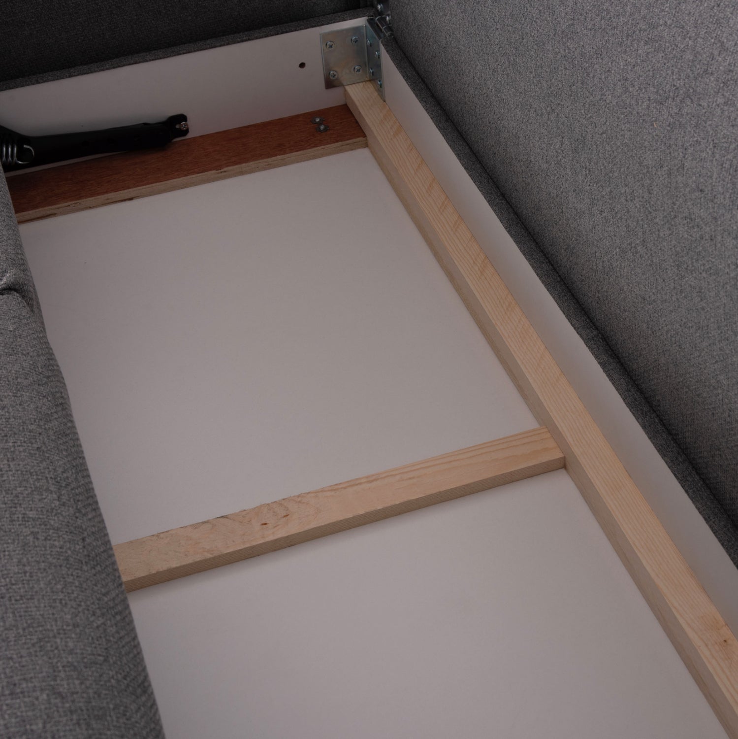 Ъглов разтегател с място за съхранение дама сафира сив 270x195x100см.