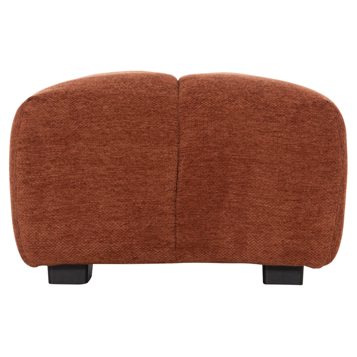 Табуретка за крака Coven, тухлена, червена, плат, 100x65x37 височинни см.