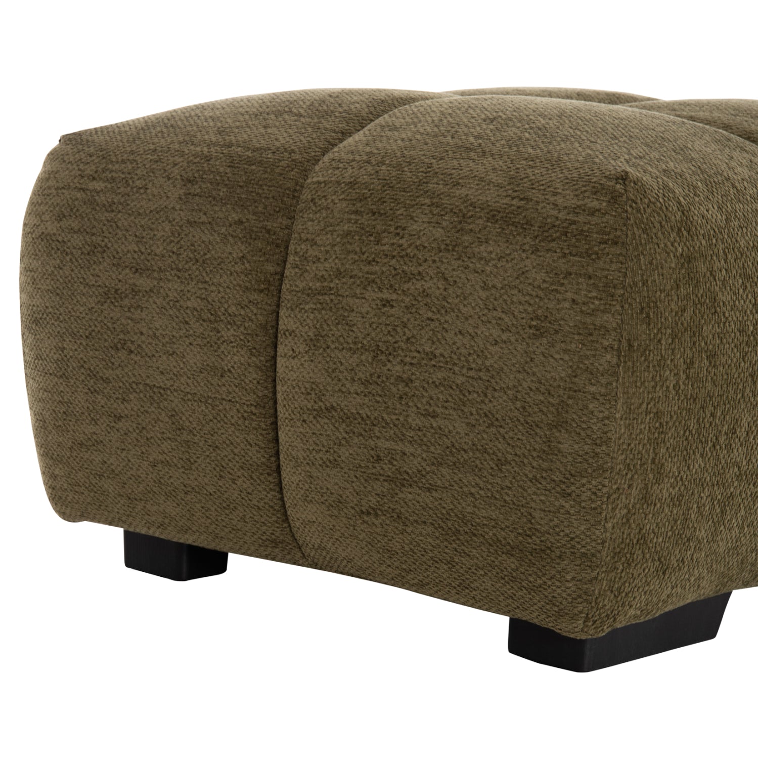 Табуретка за крака Coven, зелен плат, 100x65x37 височинни см.