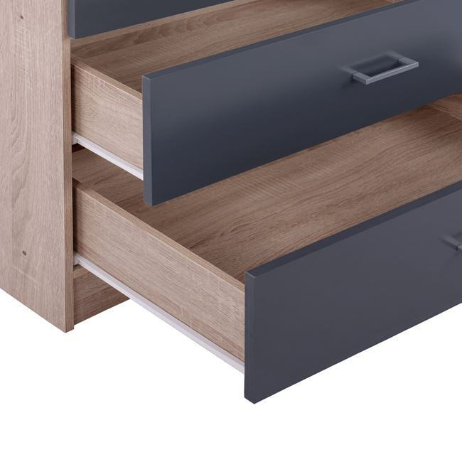 Двукрилен гардероб REINA сонома-сив цвят 80x42x180см