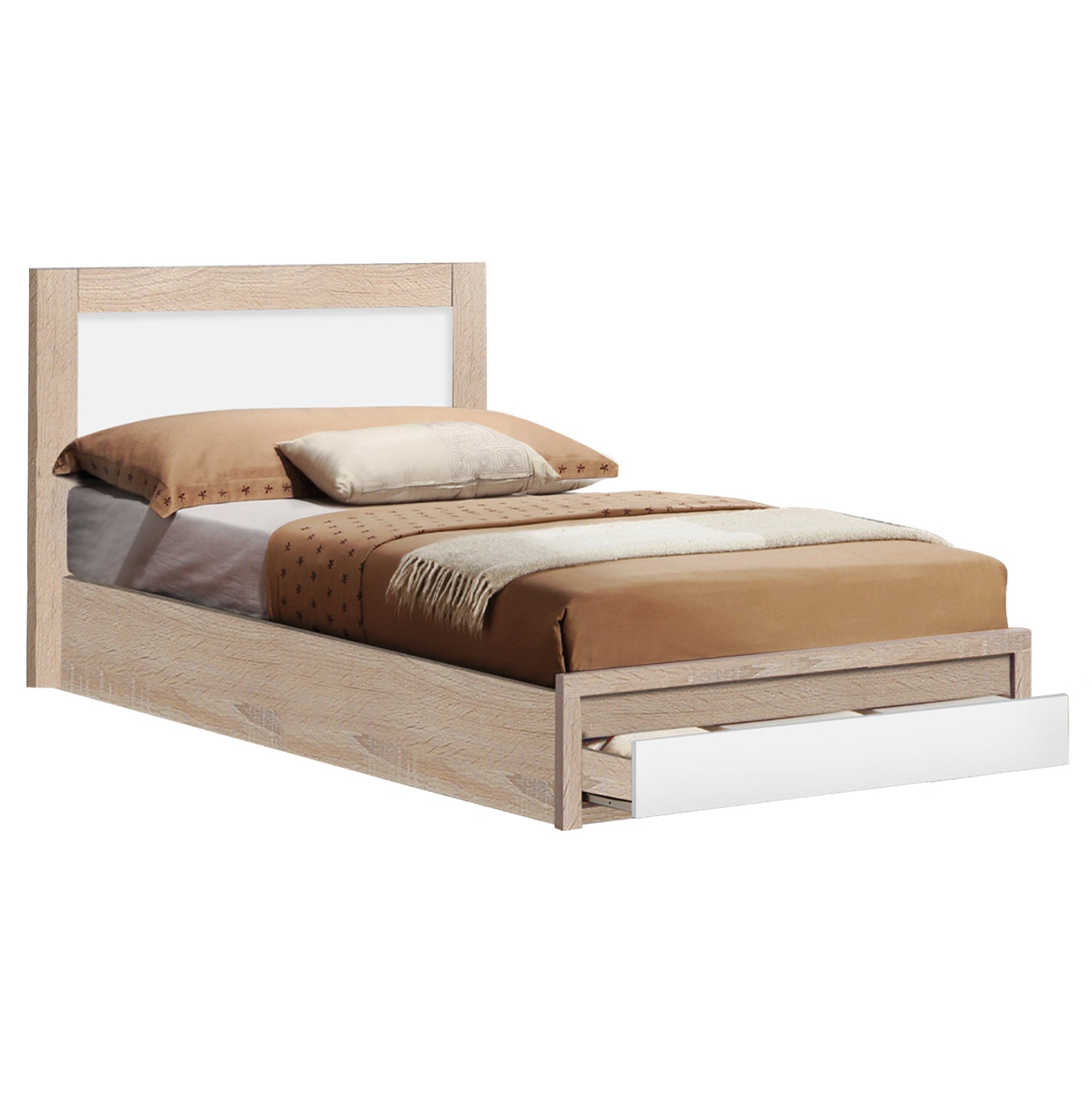 Легло MELANY сонома-бял цвят 90Χ190см