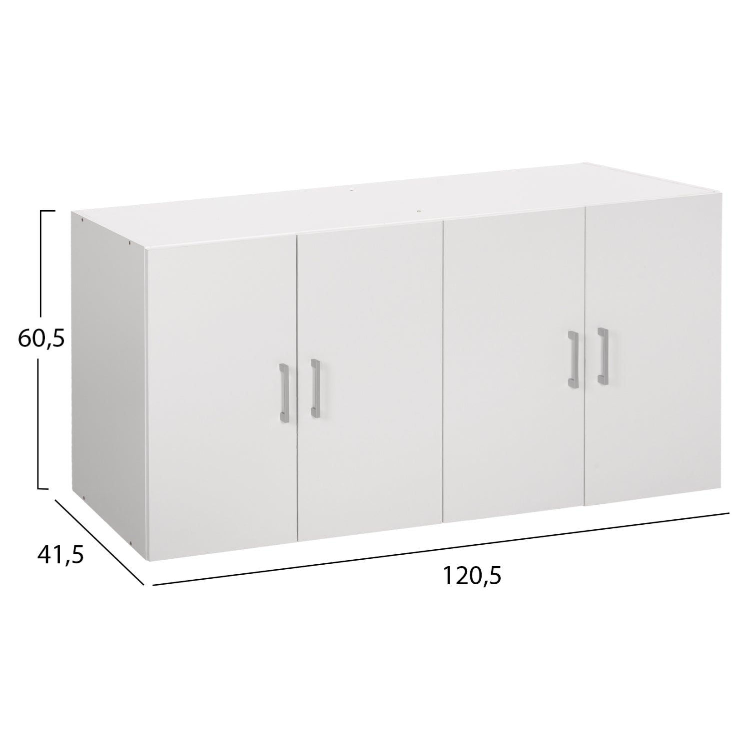 Гардероб Fernanda в бял цвят 120.5x41.5x60.5в см