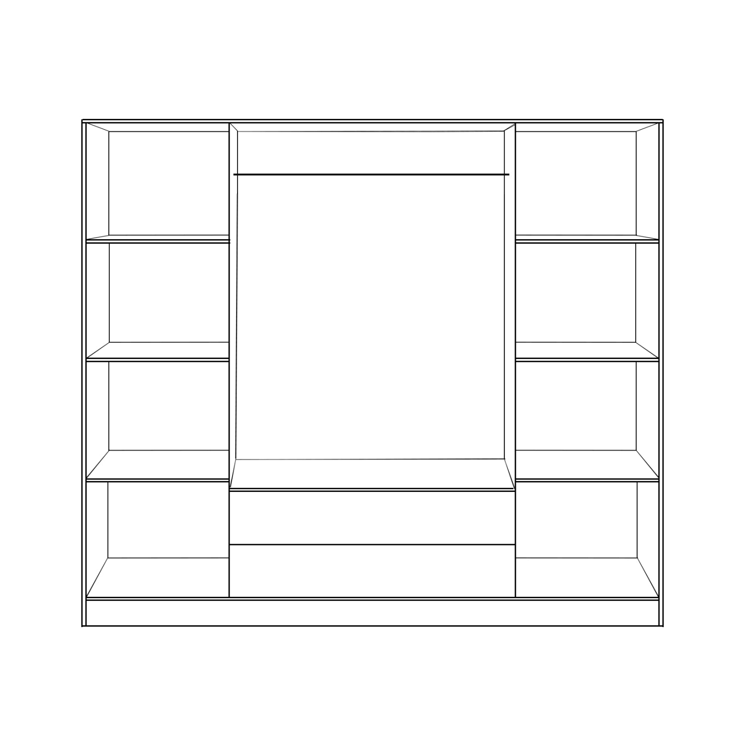 Гардероб AZALEA цвят сонома-сив 200X56X180см