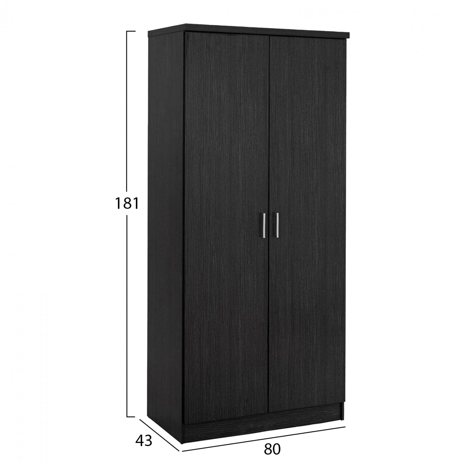 Гардероб JENNA цвят зебрано 80x43x181см