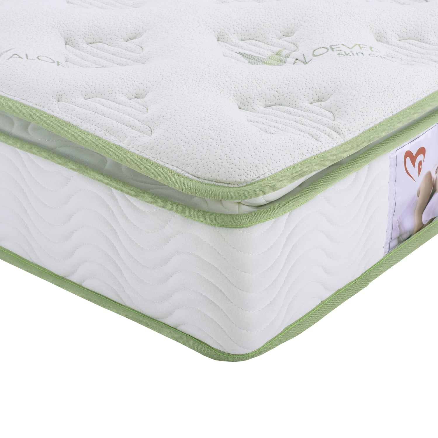 МАТРАК С ПРОДЪЛЖЕНА ПРУЖИНА АЛОЕ ВЕРА 110Х190 ЕДНОСТРАНИЧЕН МАТРАК