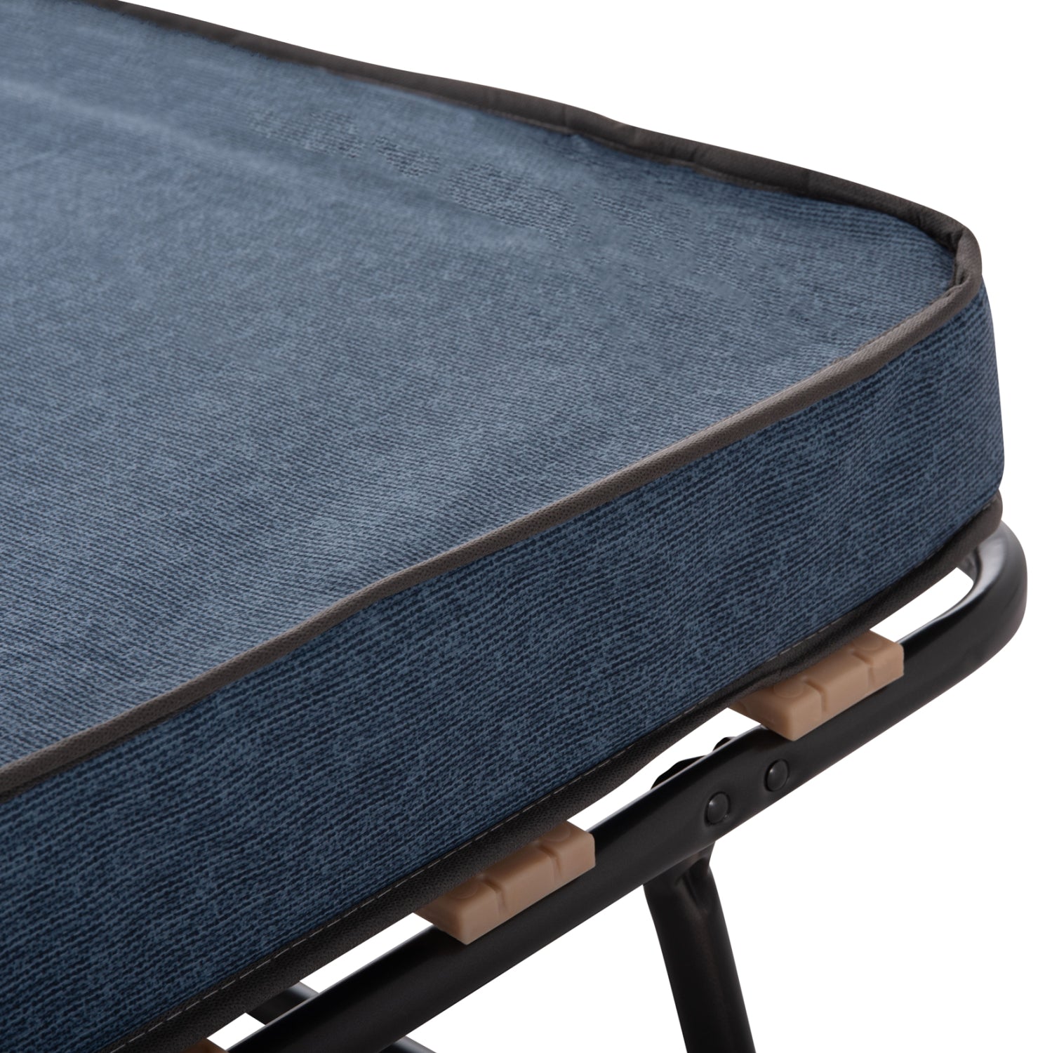 Италианско легло NOBLE с колела и матрак 9см сиво 80x182x37.5cm.