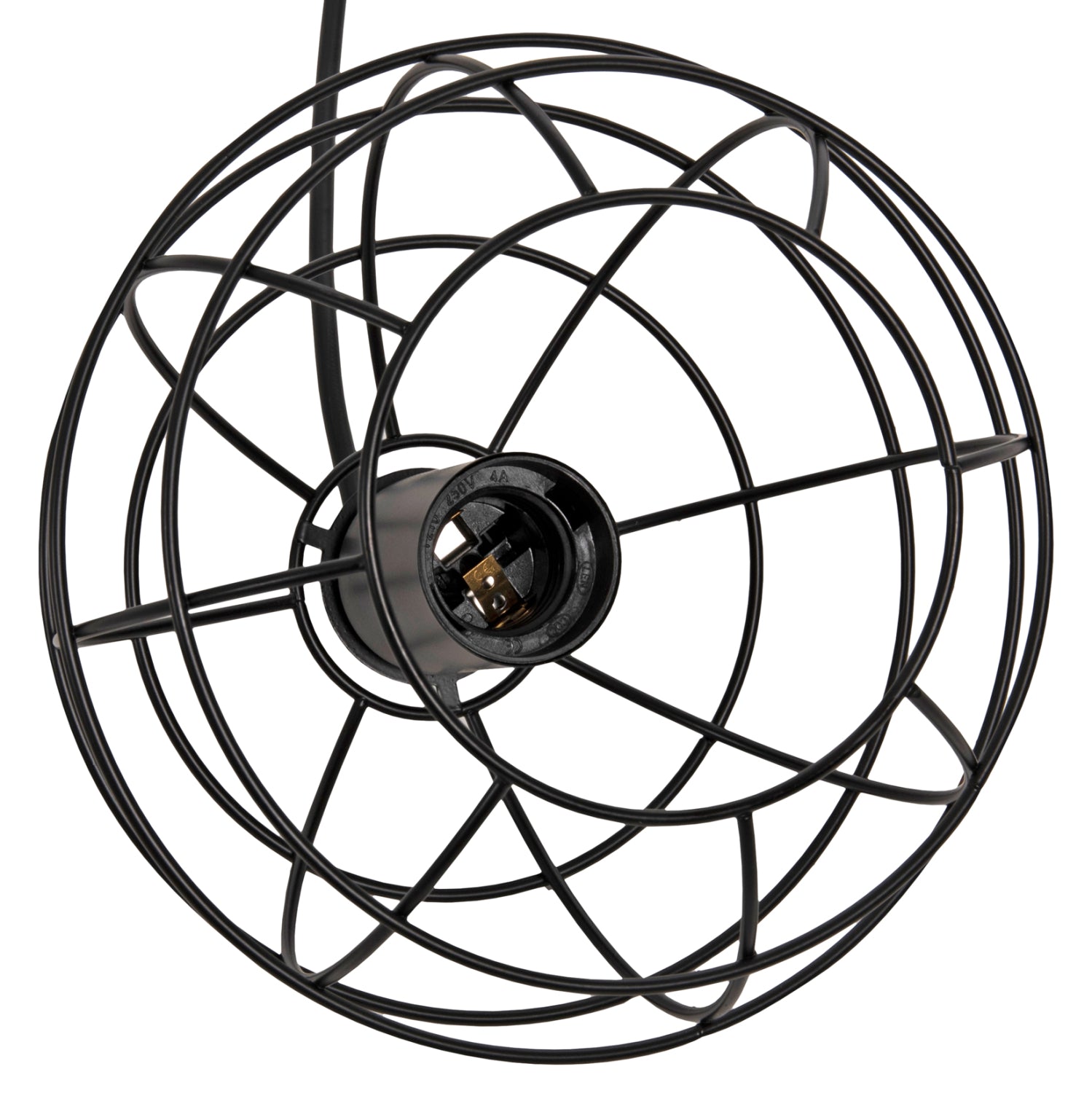 Таванна лампа 4037 черен цвят Φ16x124Hcм