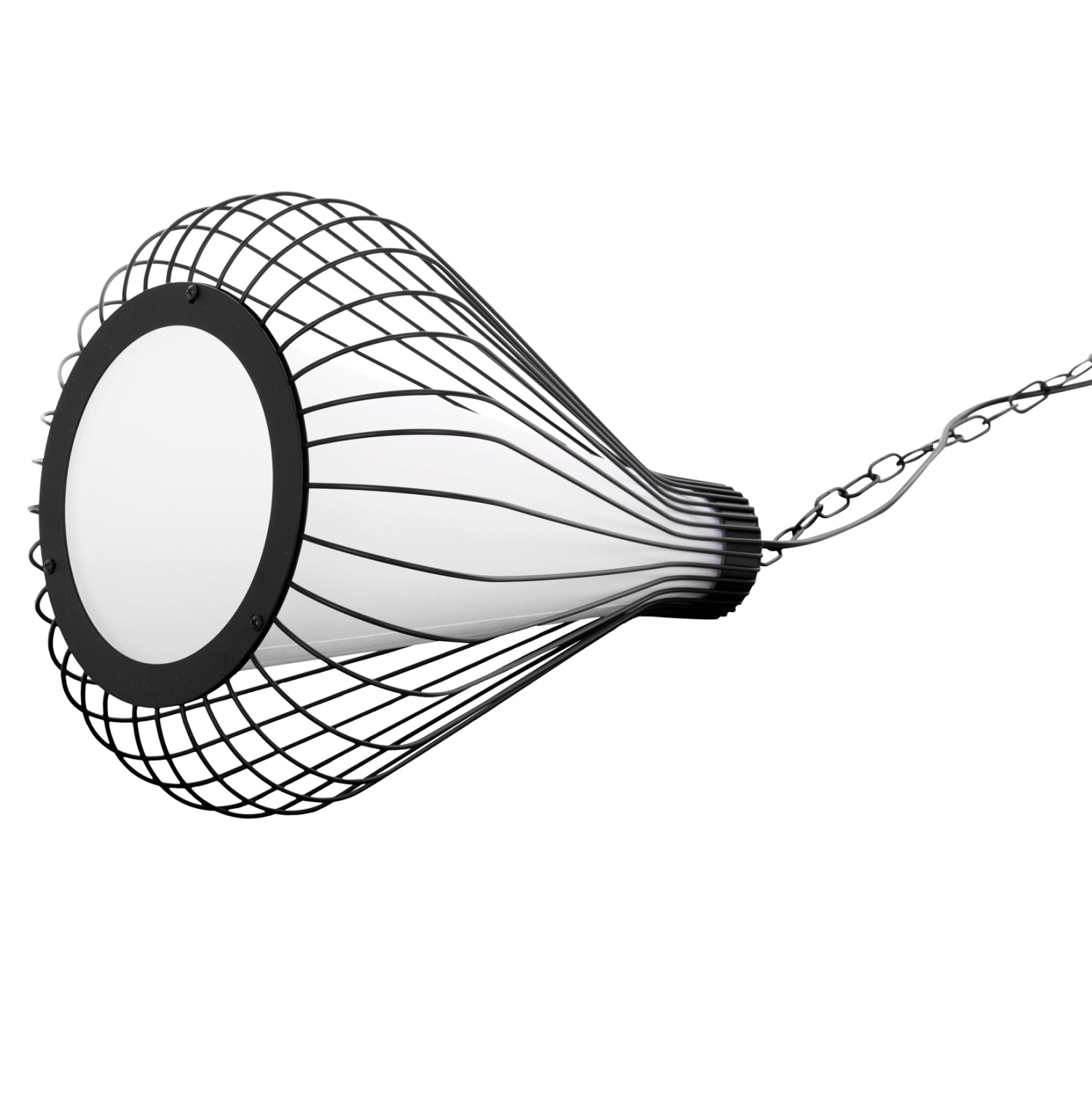 Таванна лампа 4074 черен цвят Φ33x43-141см