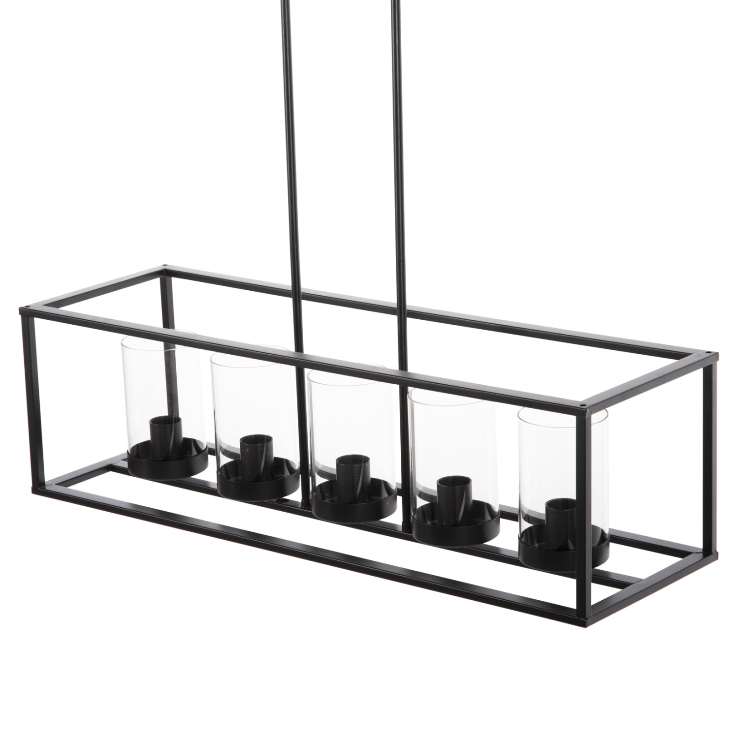 Таванна лампа 4082 метал-стъкло 80x25x23.5-85см