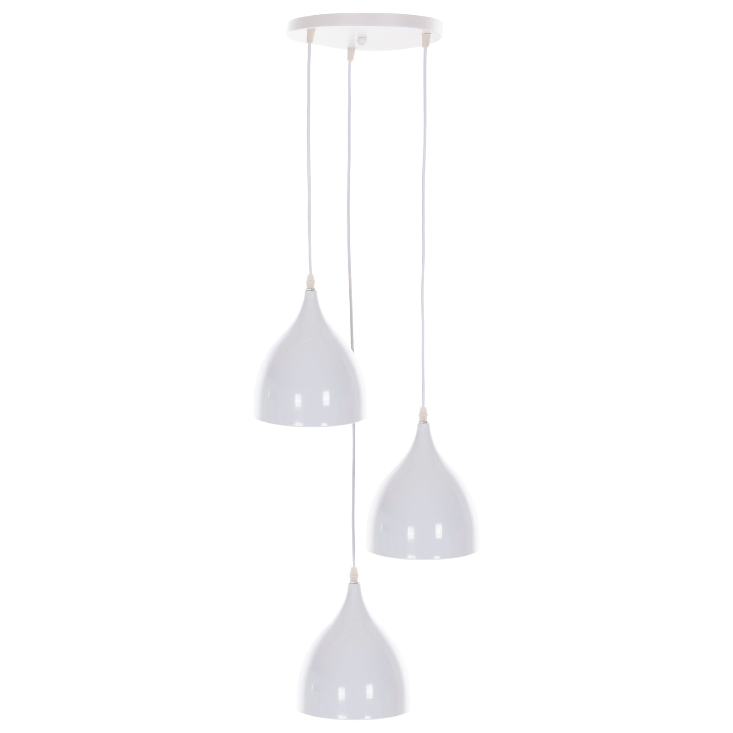 Таванна лампа 4138 бял цвят Φ33x33-115см