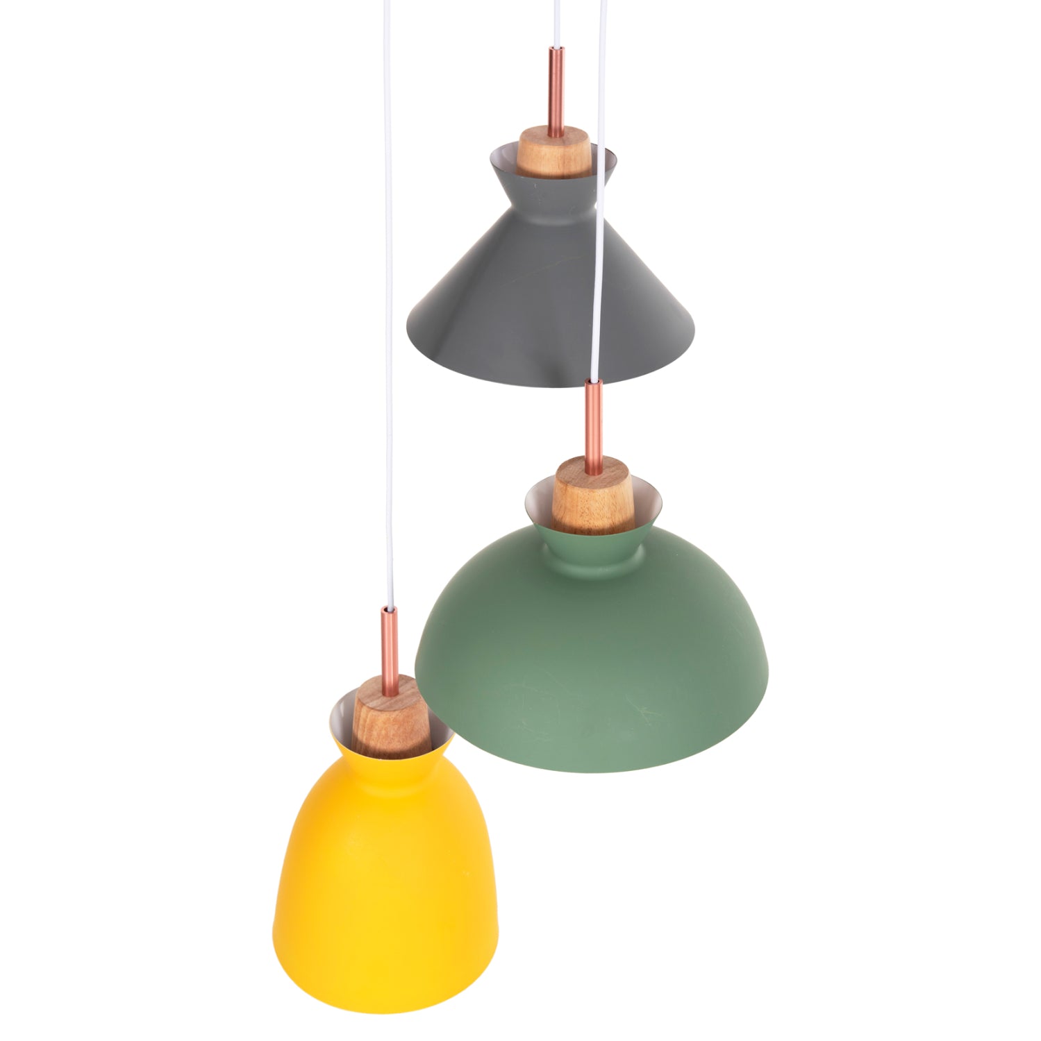 Лампа цвят сив-зелен-жълт ф45/105см