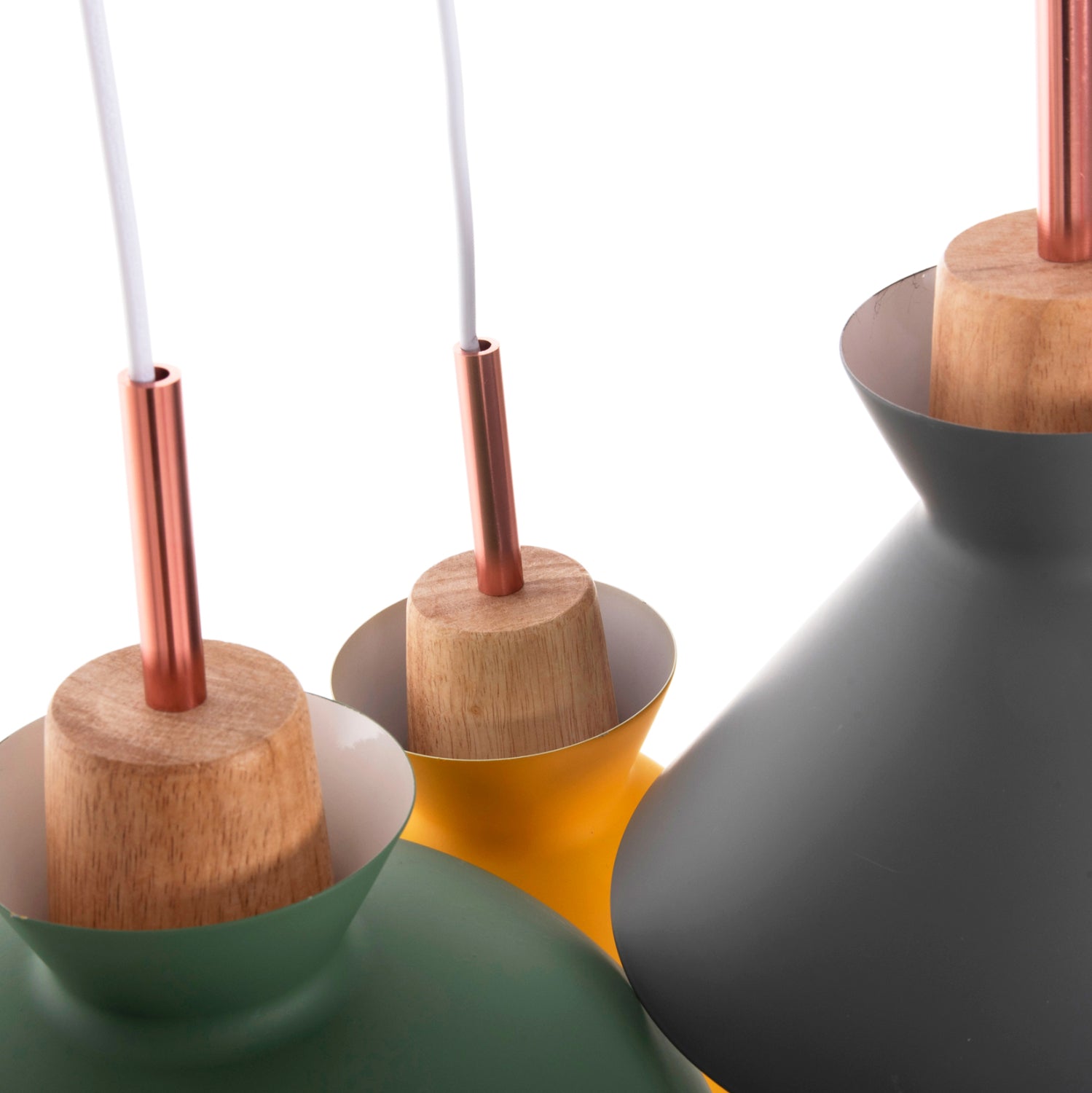 Лампа цвят сив-зелен-жълт ф45/105см