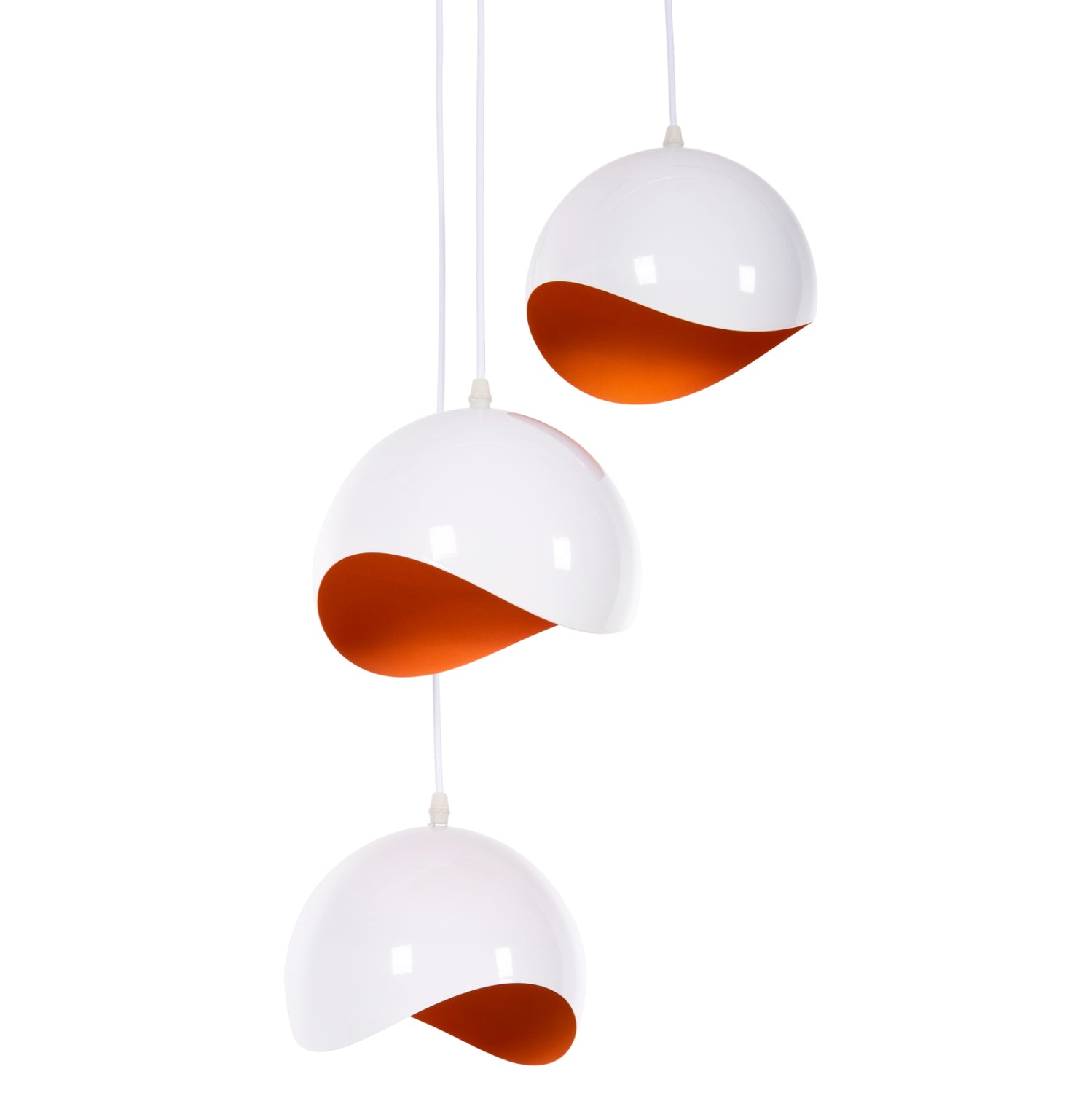 Лампа Лорета сфера 3 -цвят бял-оранжев Φ20x112