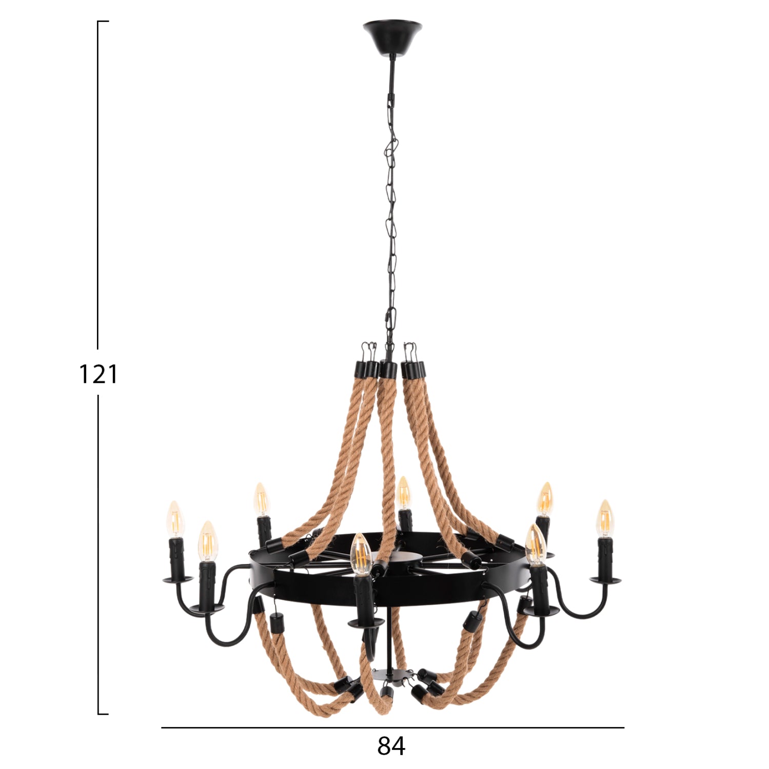 Полилей 4178 въже-метал 84x84x121см