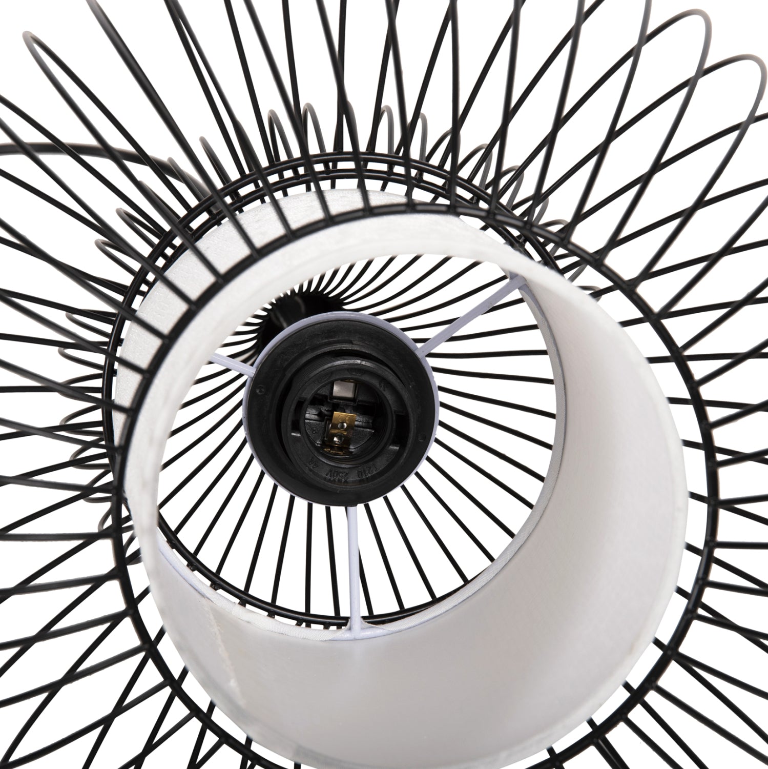 Таванна лампа 4185 черен цвят Φ30x115Всм