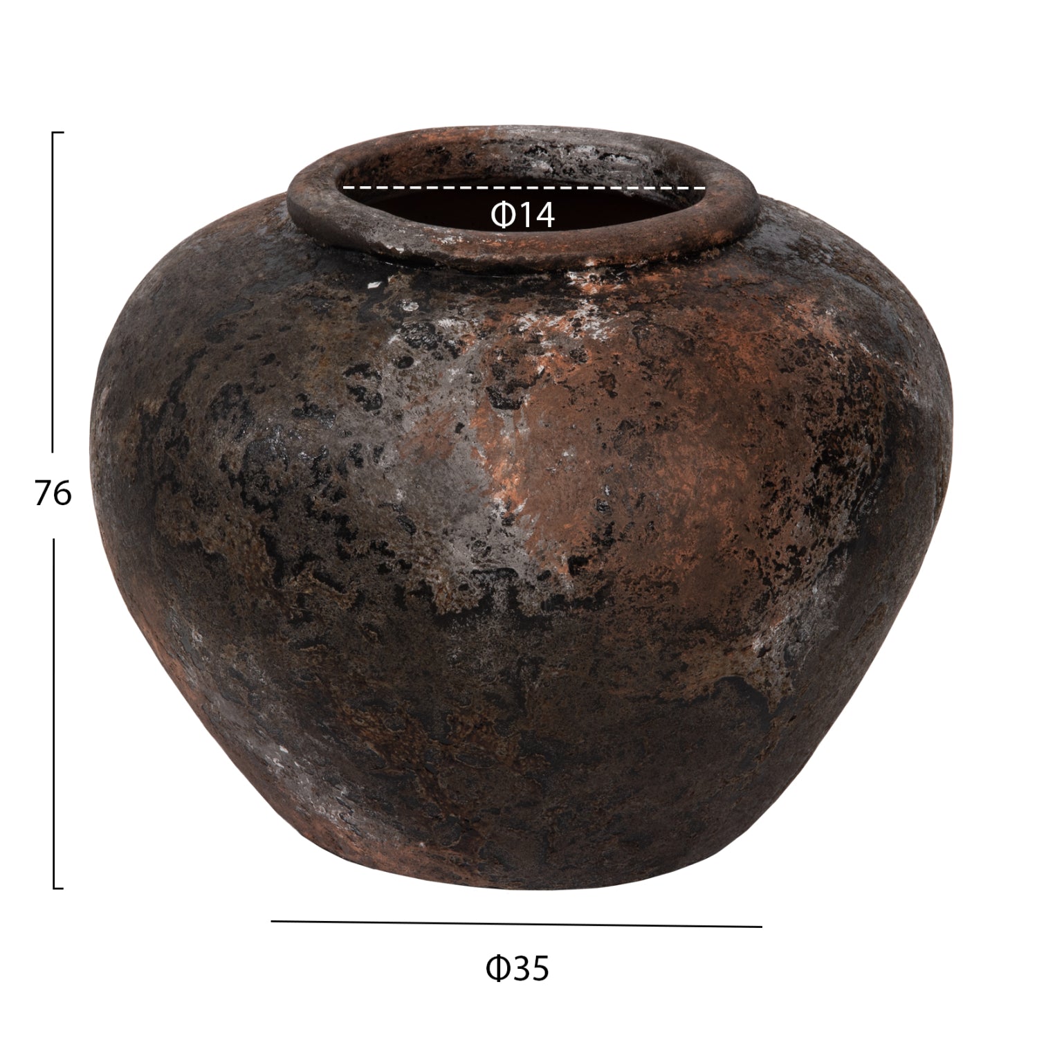 Ваза ф35 -сив цвят