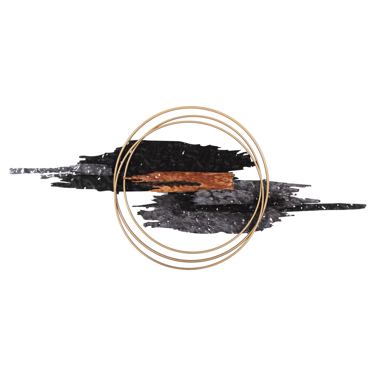 Декорация за стена черен/златист цвят 144x63.5