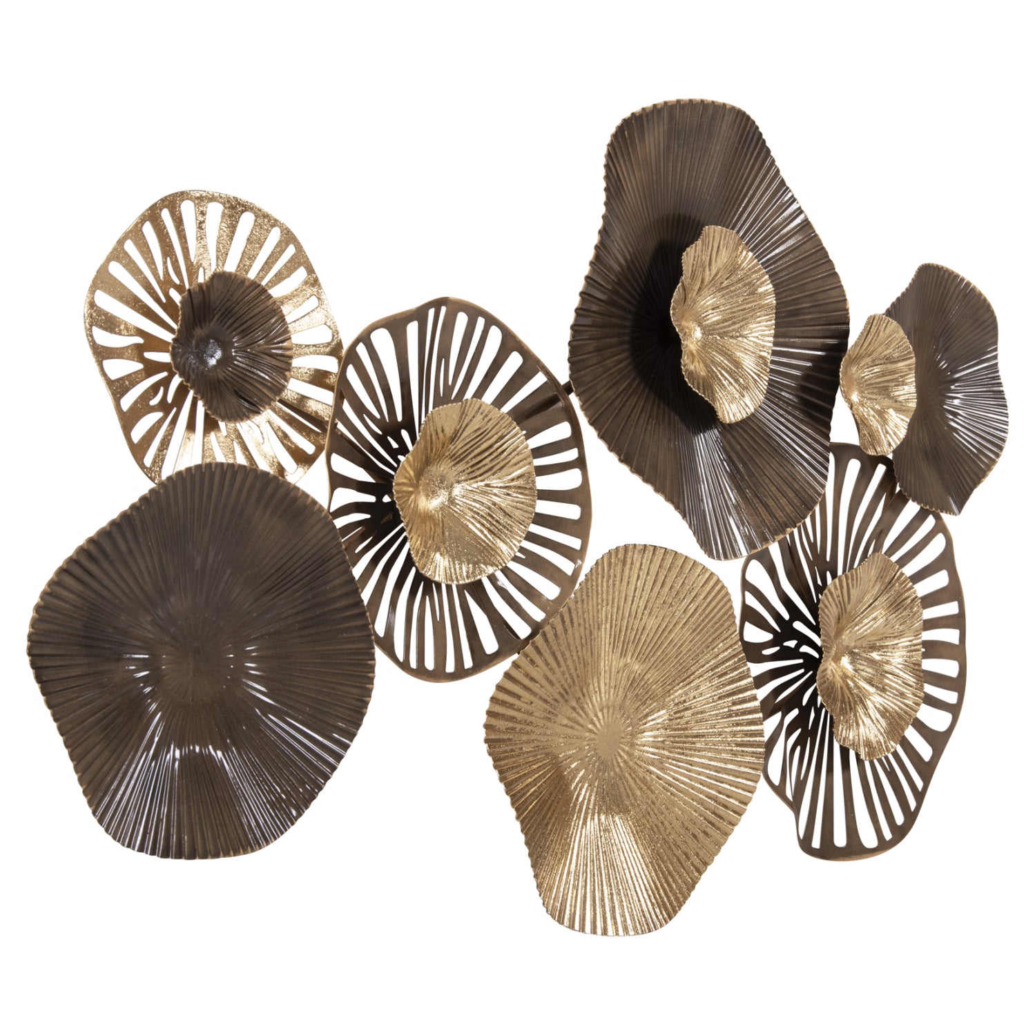 Метална стенна декорация в земни цветове 83x48см.