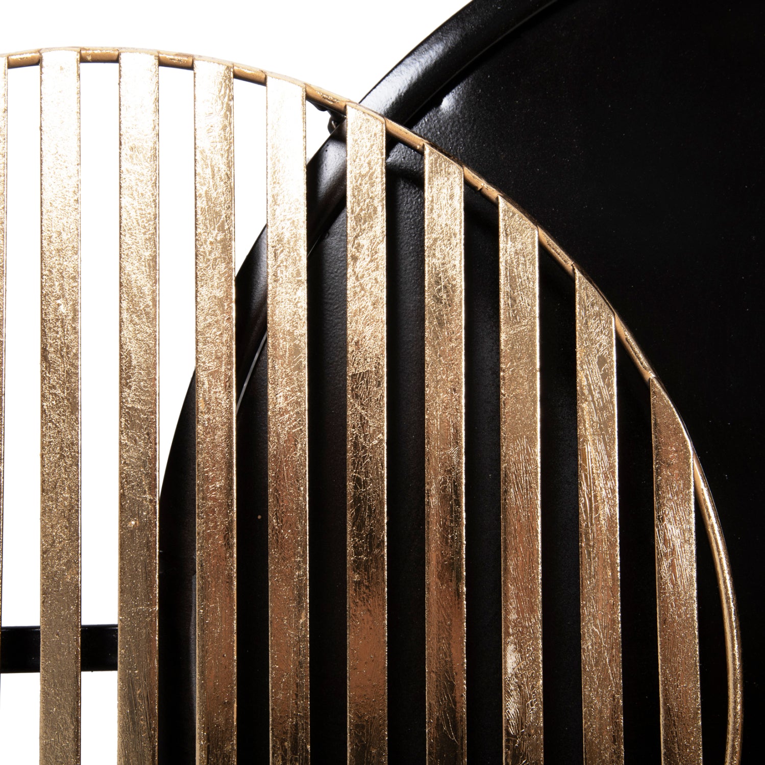 Декоративна метална стенна плоча в черно и златно 81.5x46.5y см