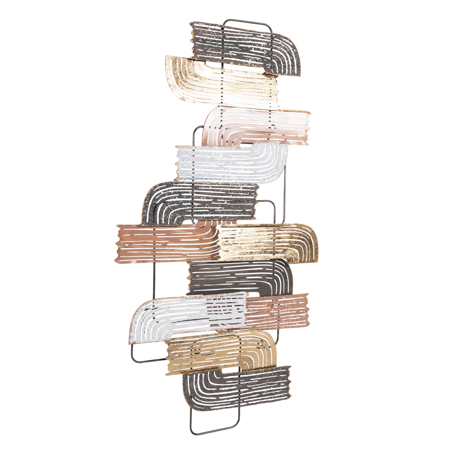 Метална стенна декорация в различни цветове 58x4x109см