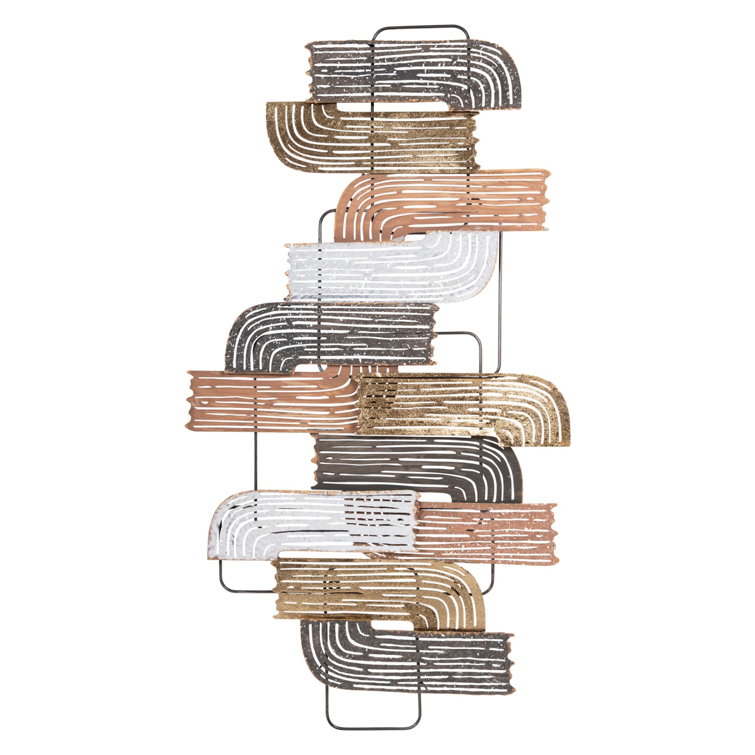 Метална стенна декорация в различни цветове 58x4x109см