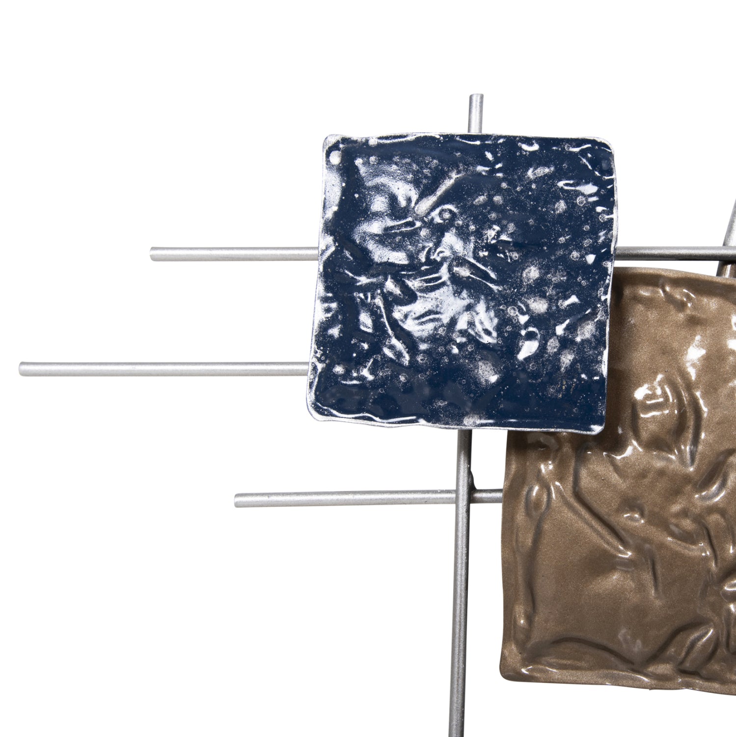 Часовник цвят бял-син 92x51