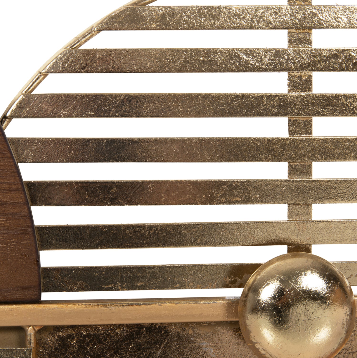 Метална декоративна стена в кафяво-златист цвят 125x39см