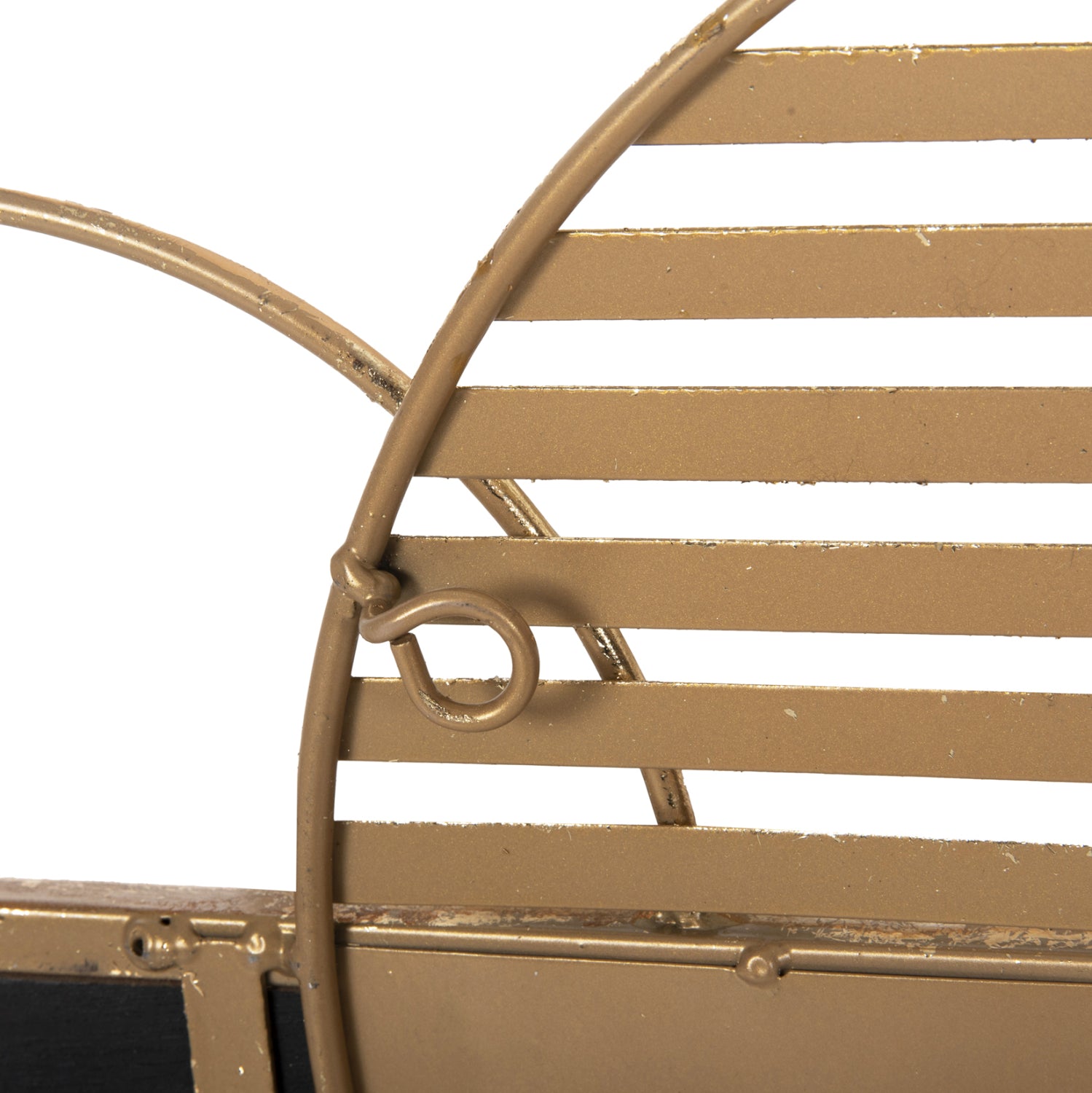 Метална декоративна стена в кафяво-златист цвят 125x39см