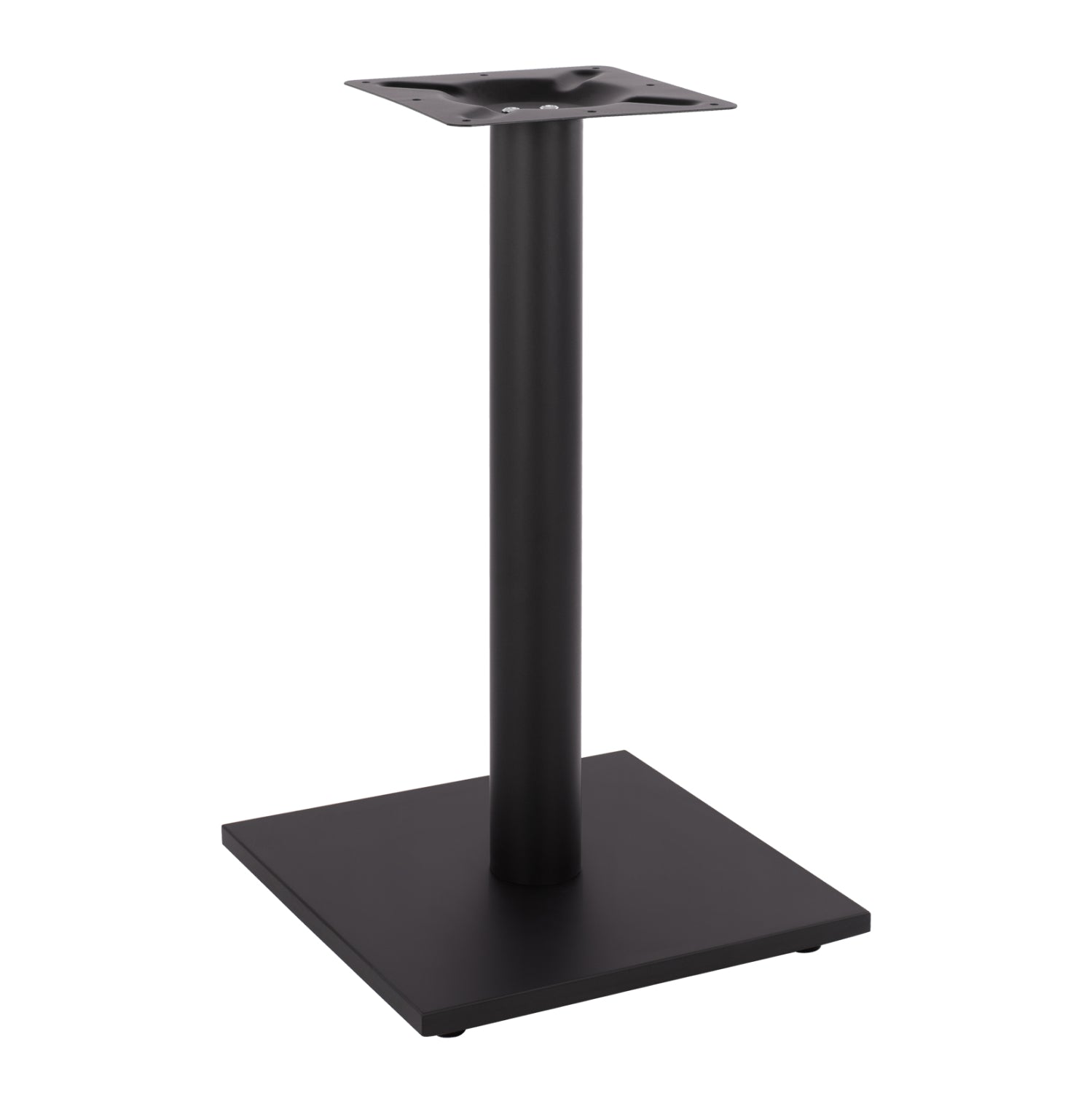 Матова черна метална основа за маса 421.11/40x40x72 см с регулатори