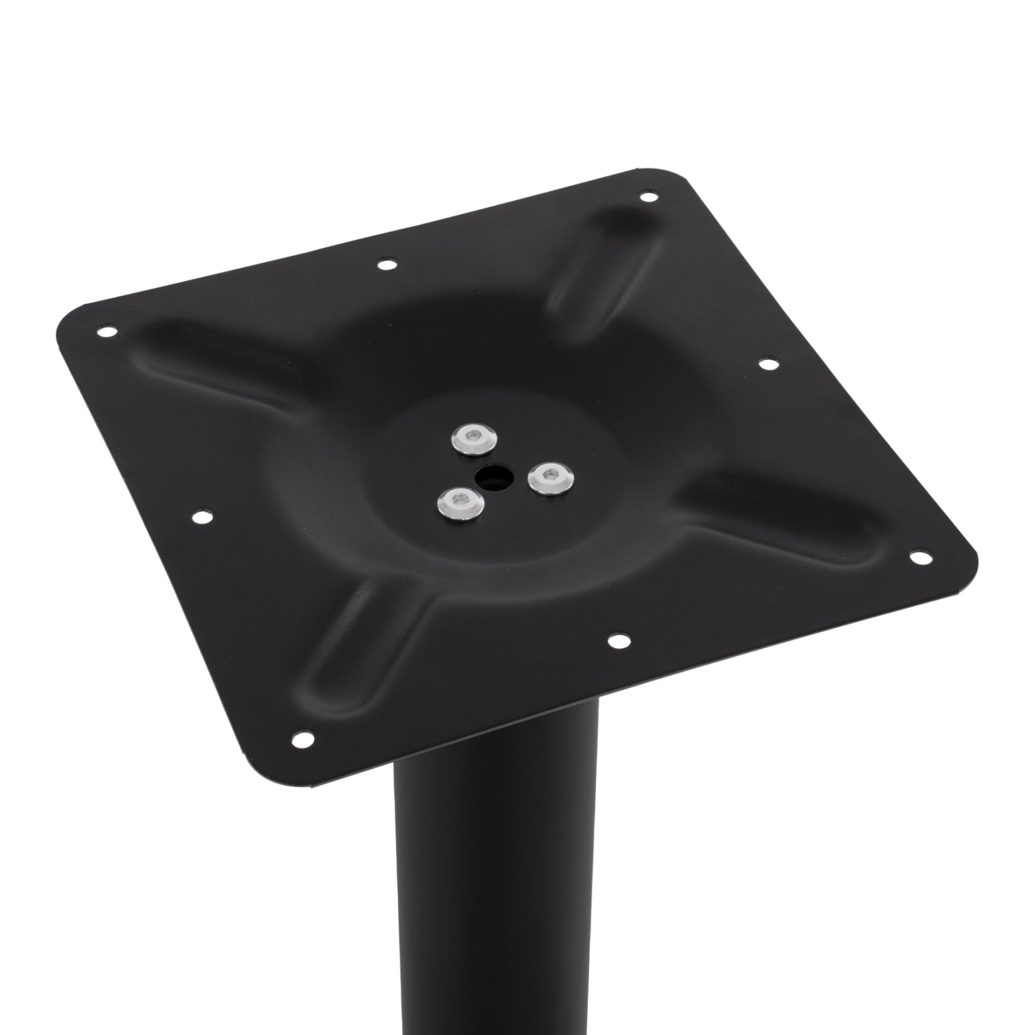 Матова черна метална основа за маса 421.11/40x40x72 см с регулатори