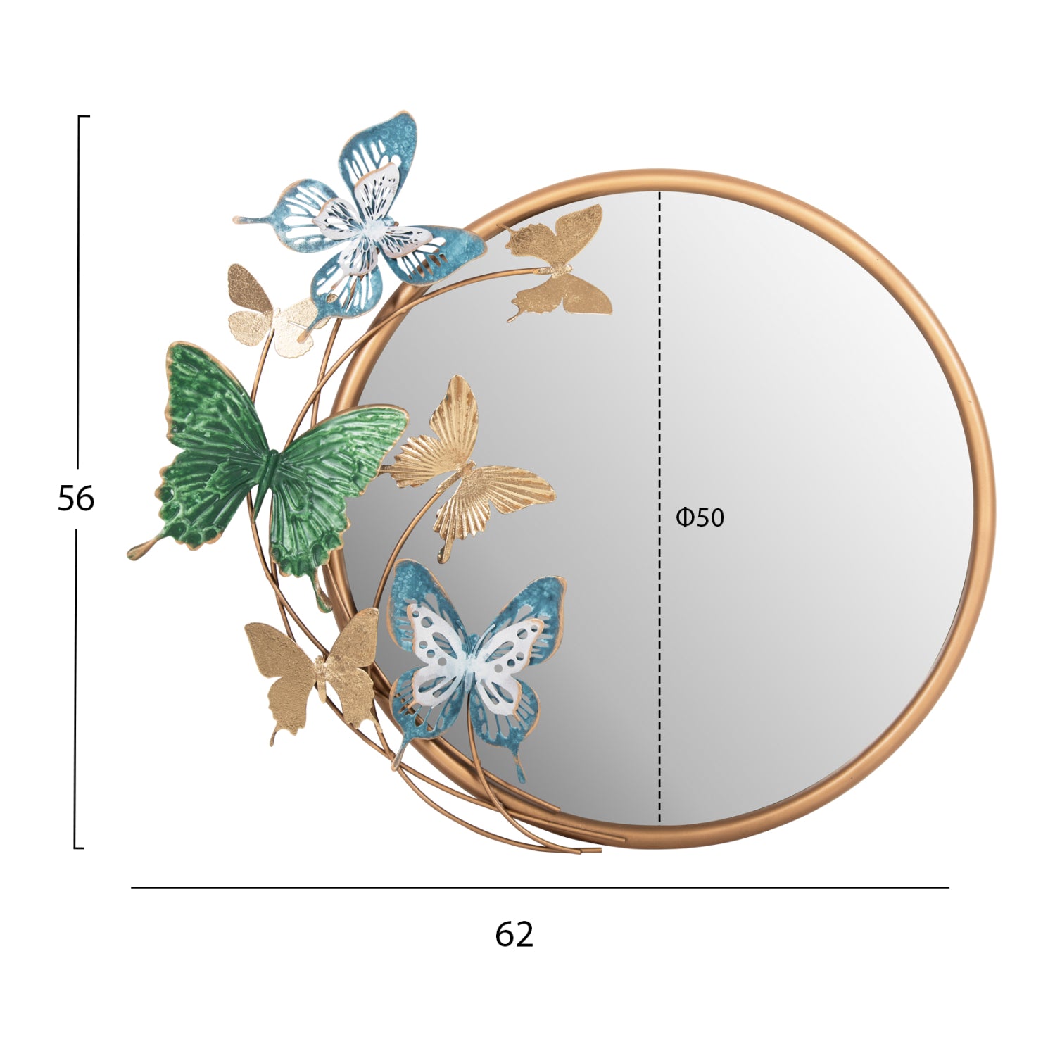 Огледало за стена Пеперуда 4213 62x6,5x56см