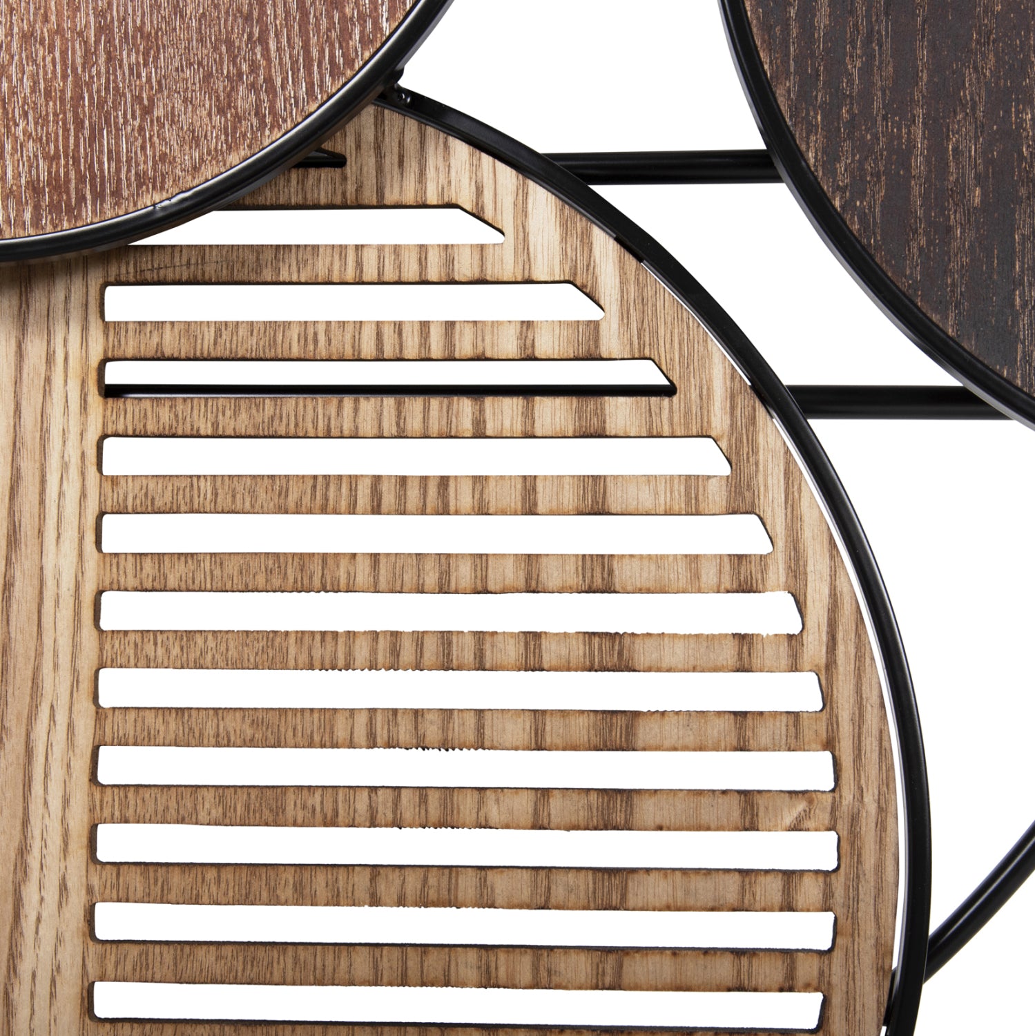 Декорация за стена цвят натурал-черен метал /земни цветове 135x69