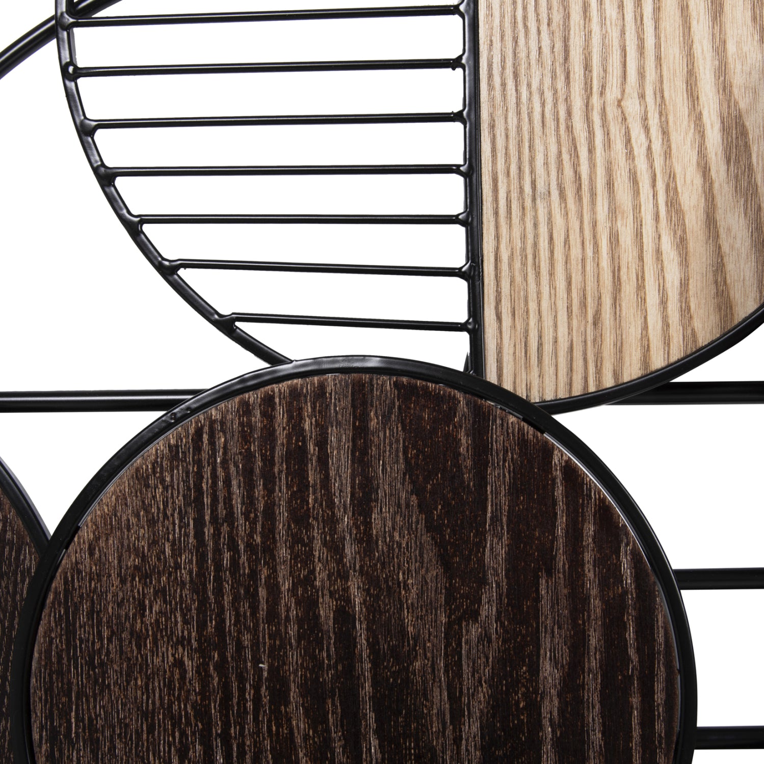 Декорация за стена цвят натурал-черен метал /земни цветове 135x69