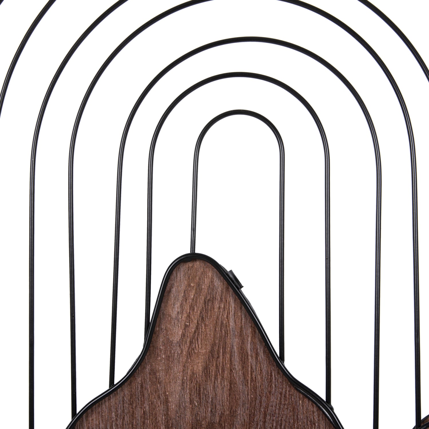 Декорация за стена цвят натурал дърво-черен метал 60x3.5x93см.