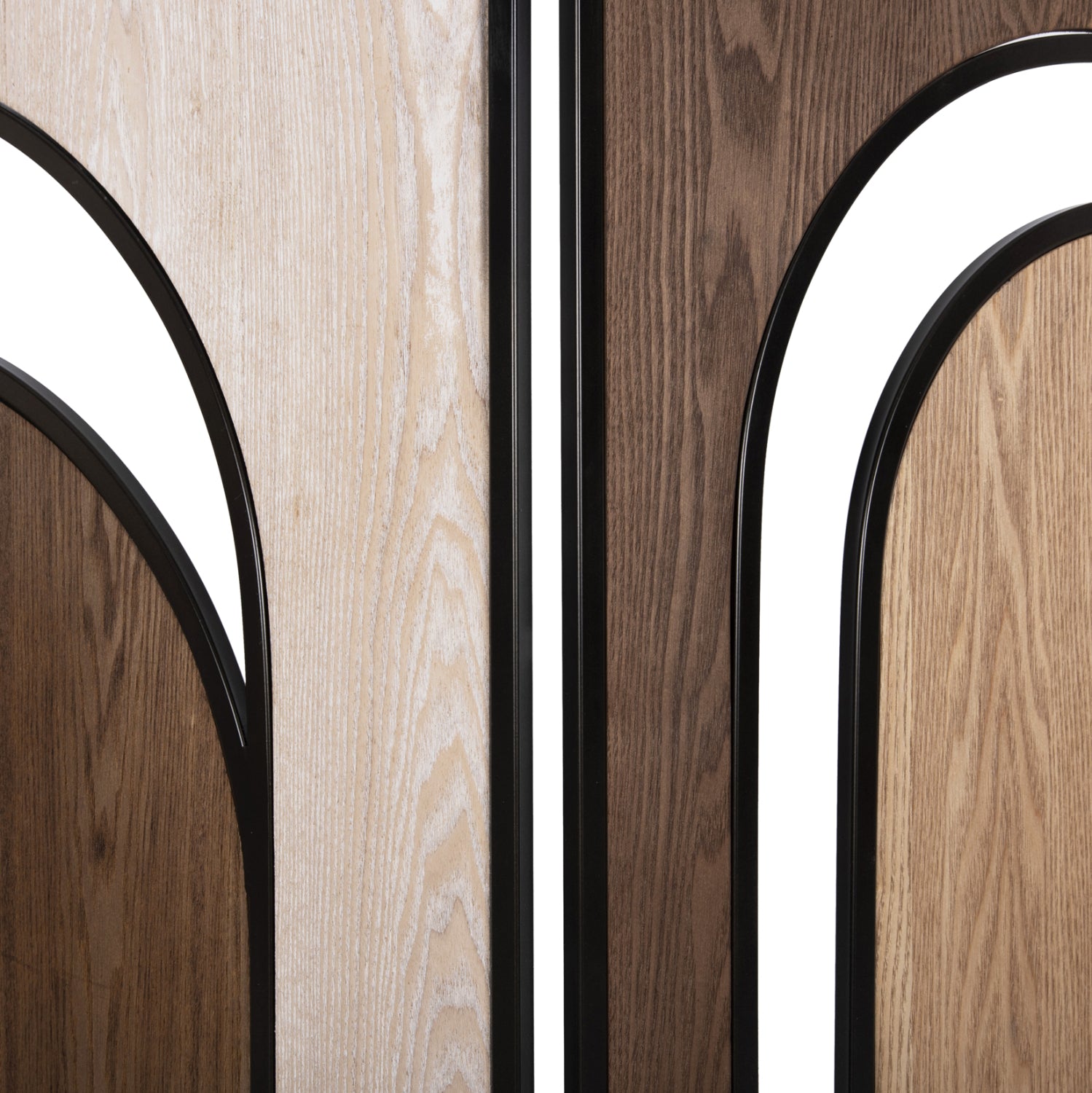 6-листен едностранен mdf параван CRYPT в 4 цвята - черен метал 241x1.5x180см.