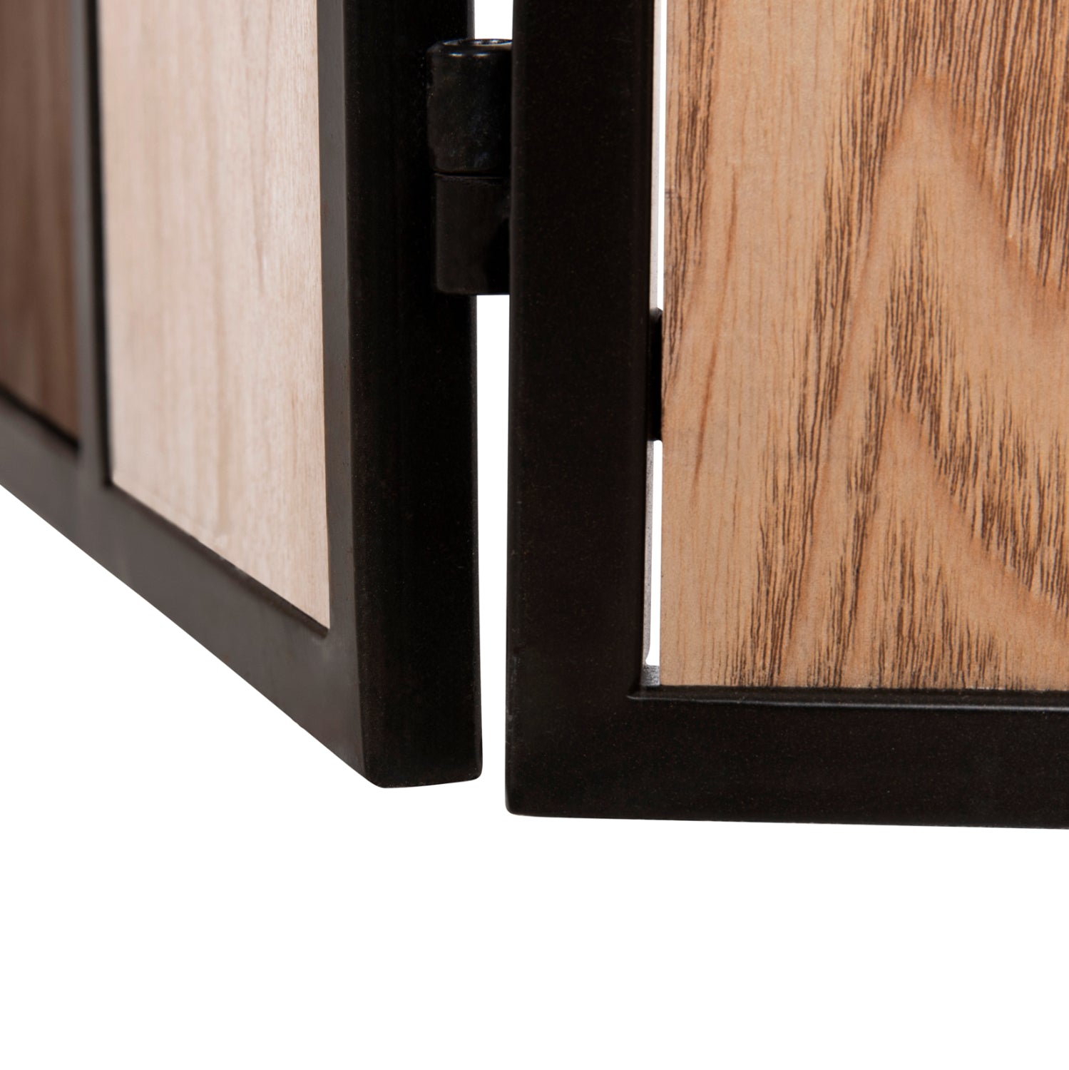 6-листен едностранен mdf параван CRYPT в 4 цвята - черен метал 241x1.5x180см.